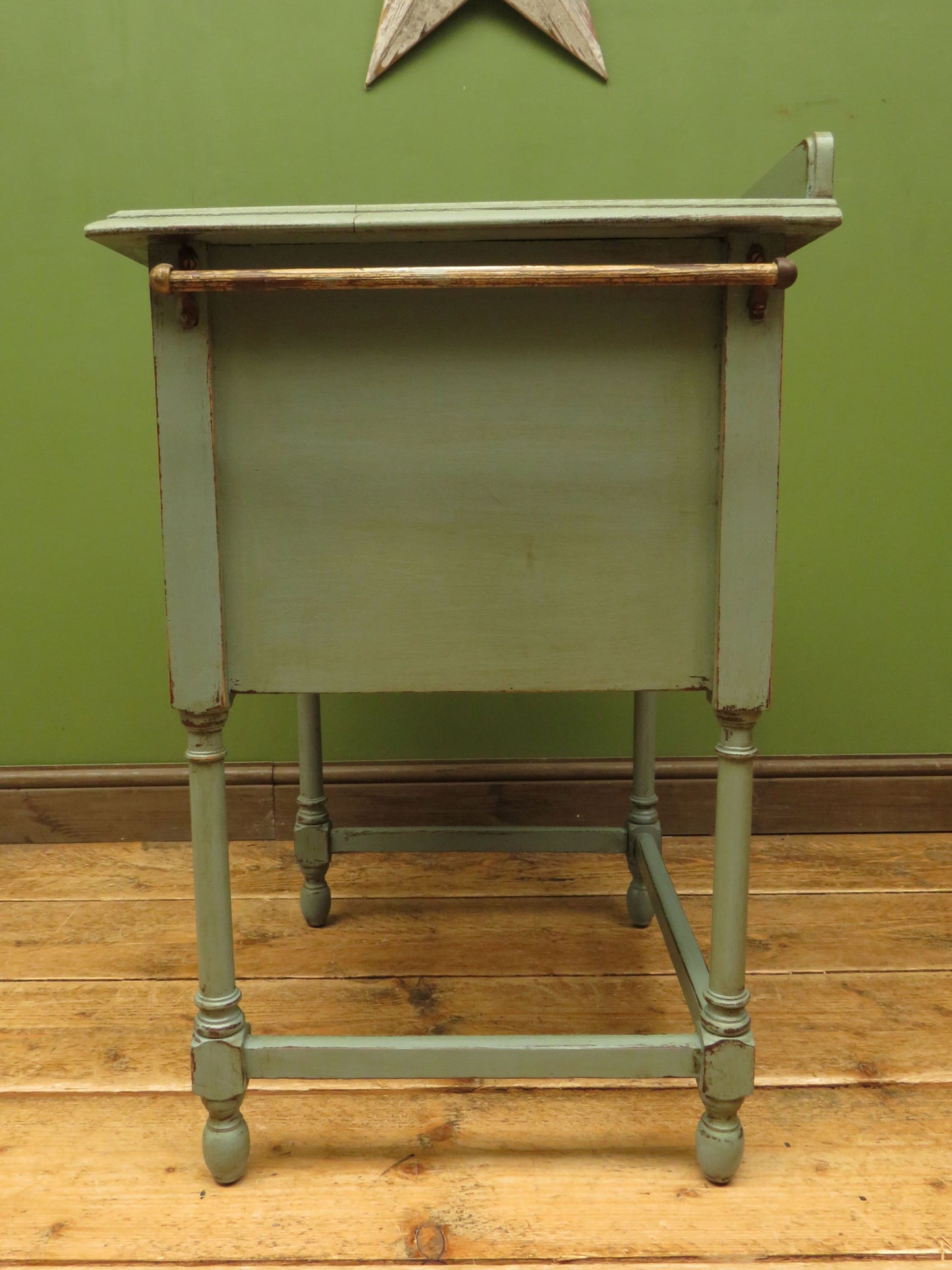 Small Blue Washstand Cupboard with Star Design