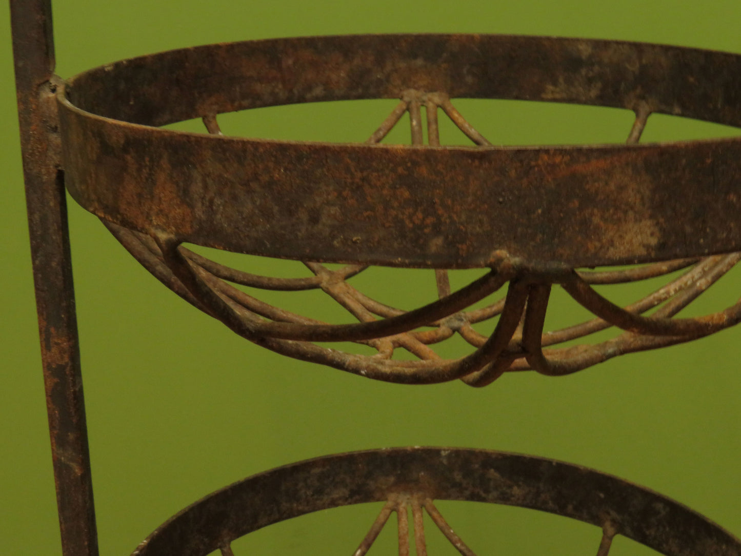Antique Wrought Iron Three Tier Vegetable Stand