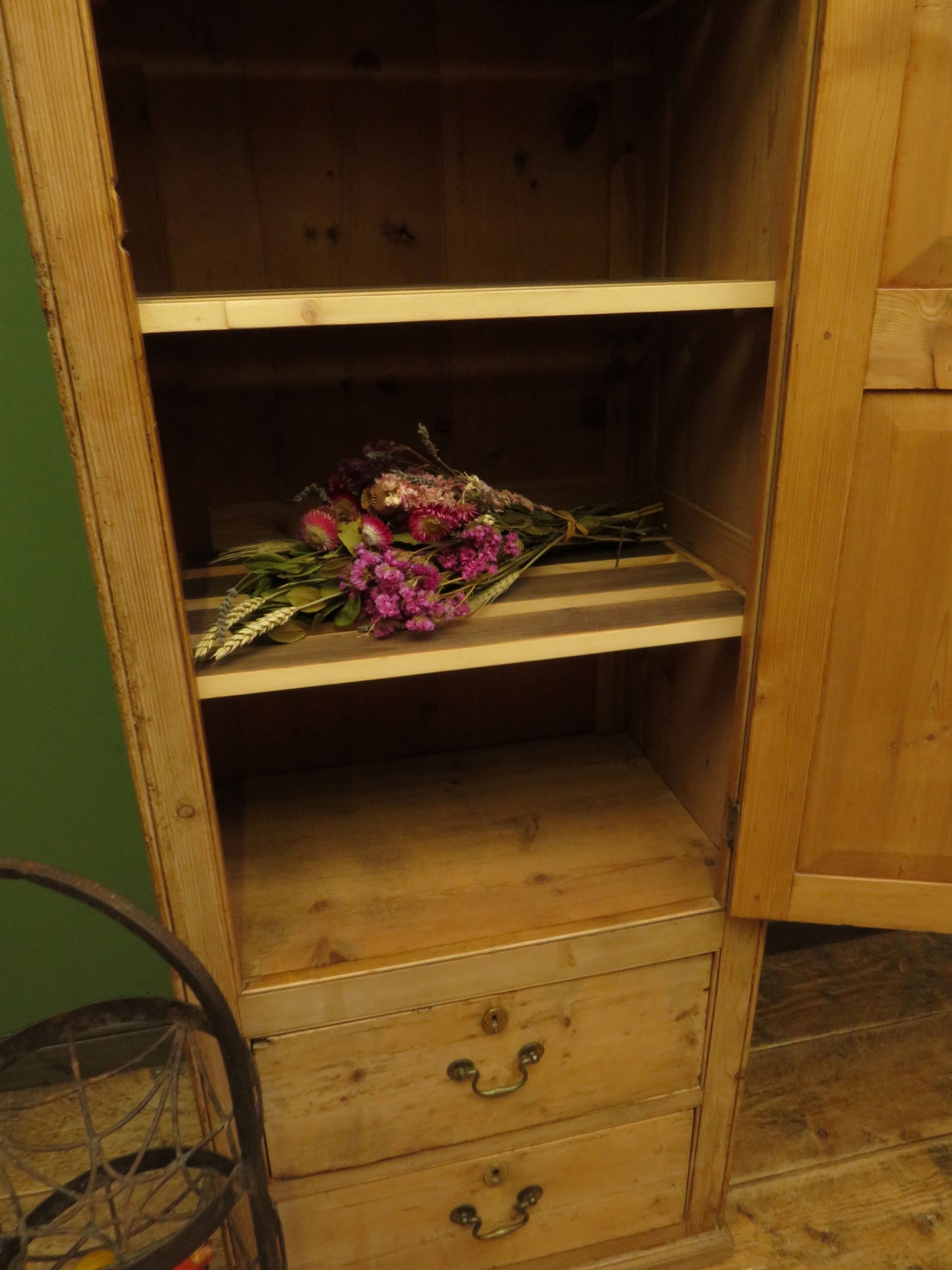 Narrow Pine Linen Cupboard or Larder