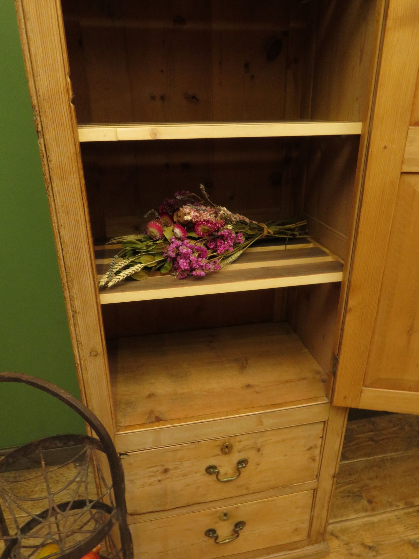 Narrow Pine Linen Cupboard or Larder