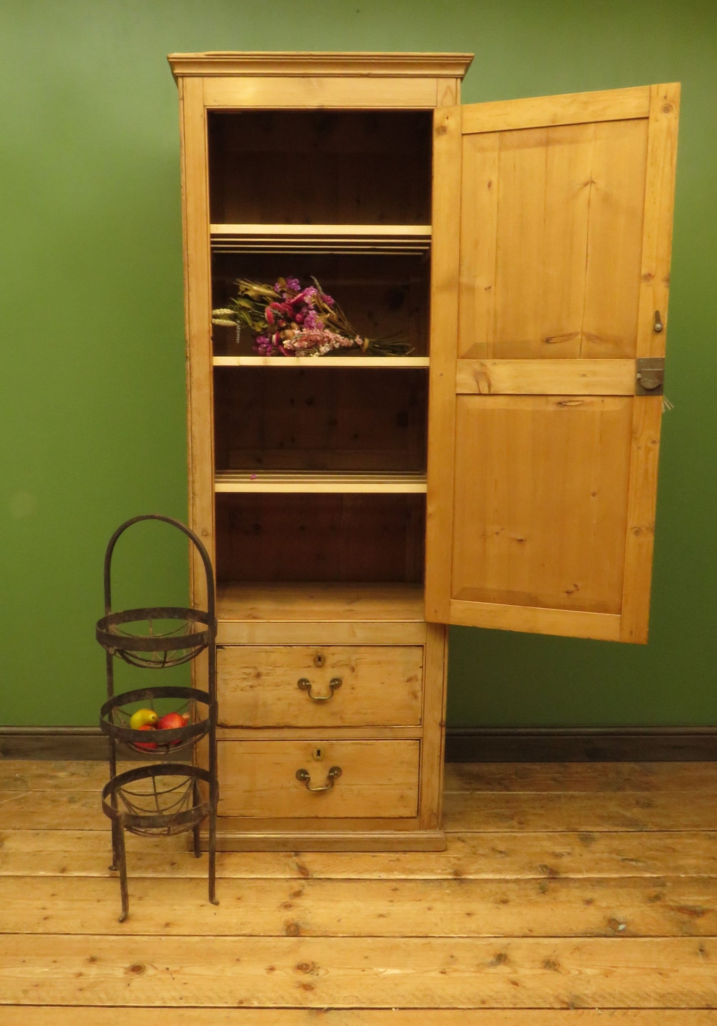 Narrow Pine Linen Cupboard or Larder
