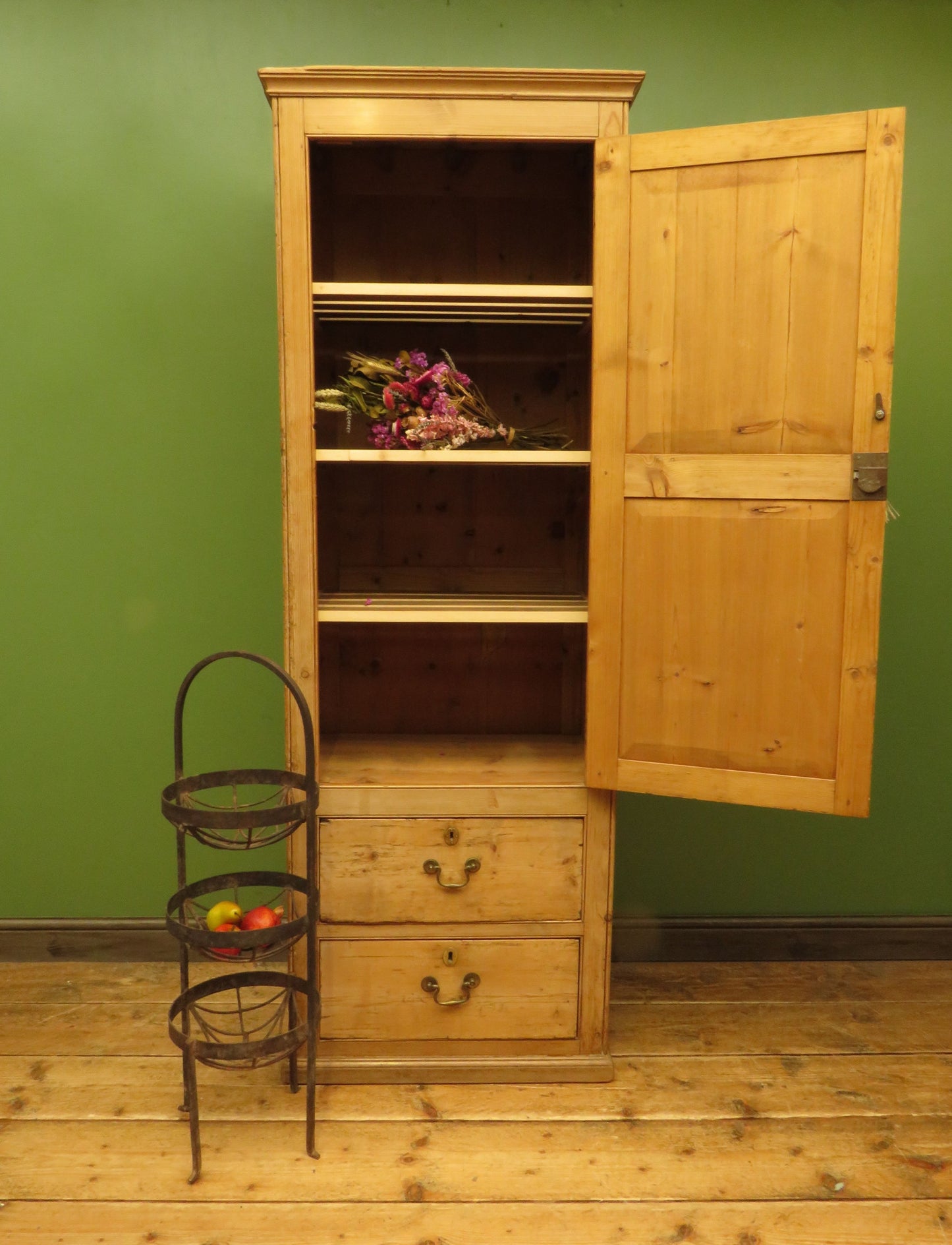 Narrow Pine Linen Cupboard or Larder