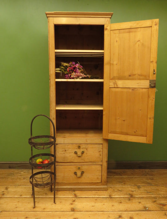 Narrow Pine Linen Cupboard or Larder