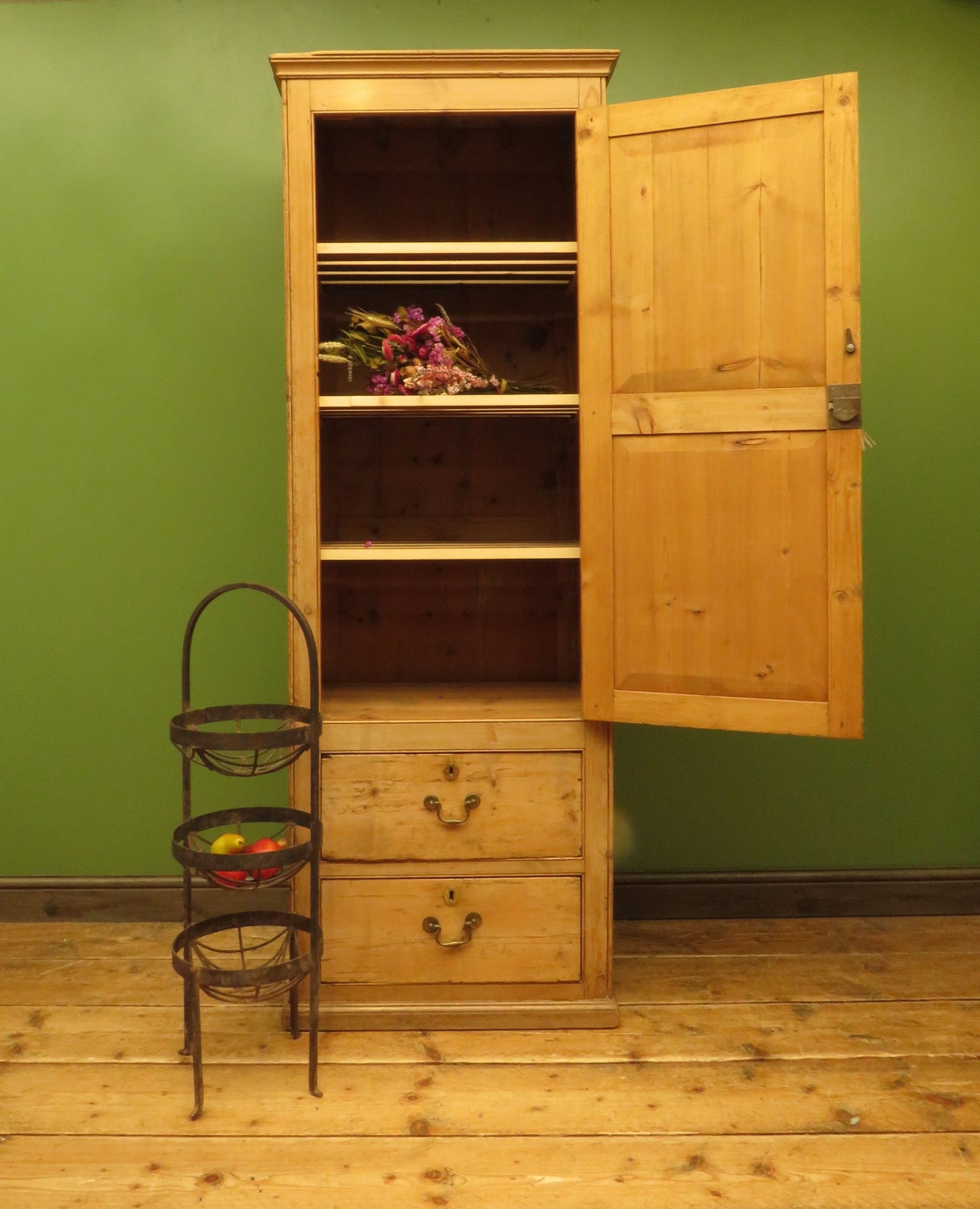 Narrow Pine Linen Cupboard or Larder