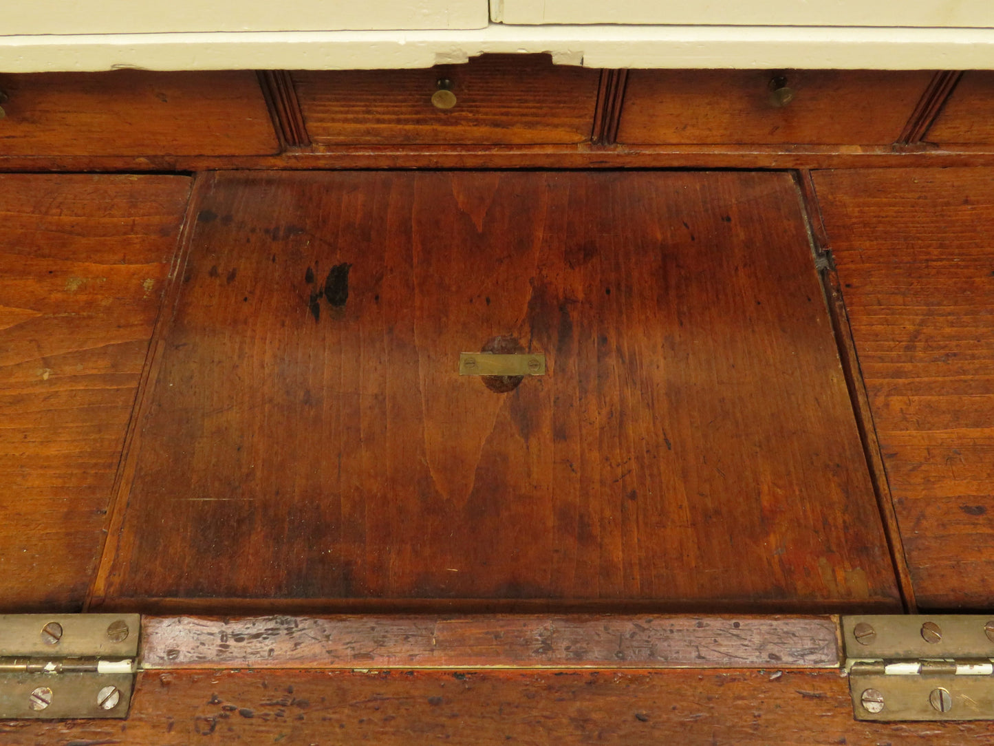 Country Shabby Chic Bureau Bookcase with Glazed Top