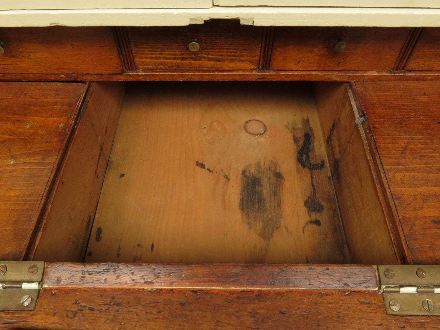 Country Shabby Chic Bureau Bookcase with Glazed Top