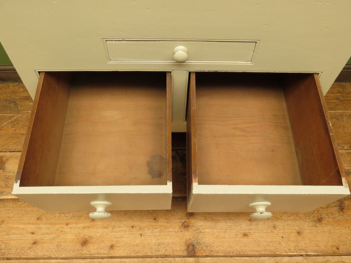 Country Shabby Chic Bureau Bookcase with Glazed Top