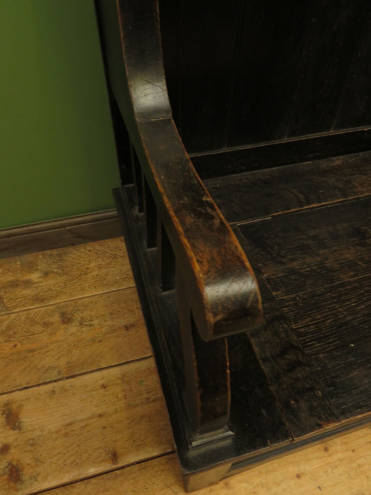 Arts and Crafts Oak Tavern Bench with Locker seat