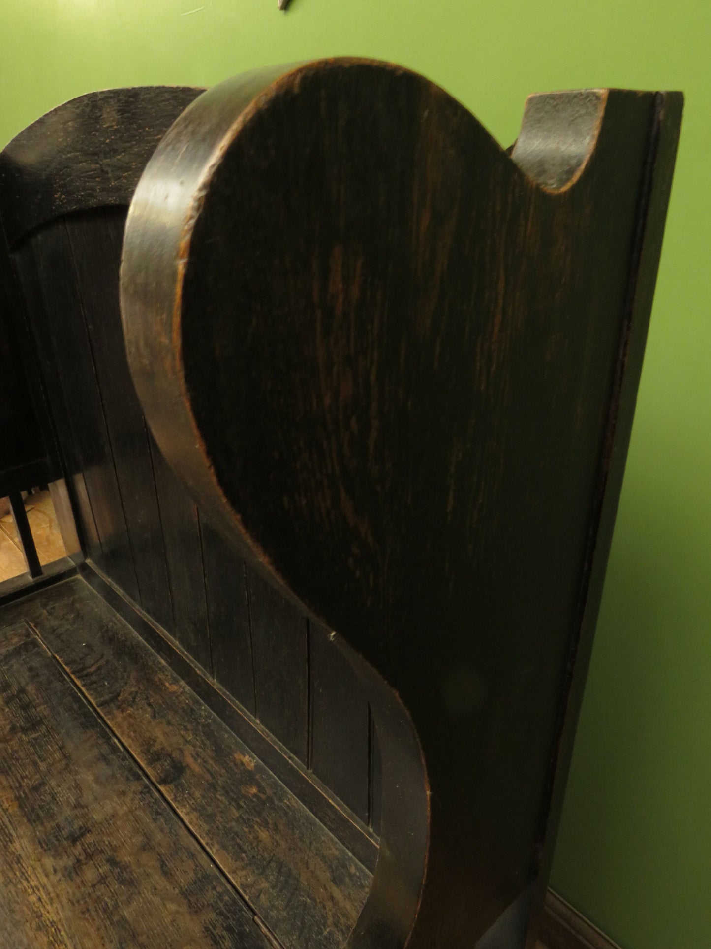 Arts and Crafts Oak Tavern Bench with Locker seat