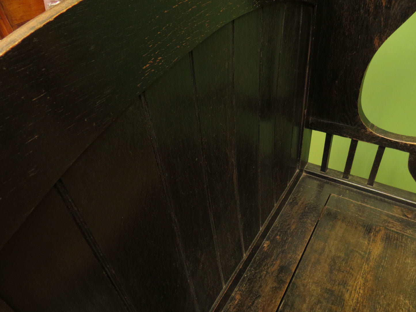 Arts and Crafts Oak Tavern Bench with Locker seat