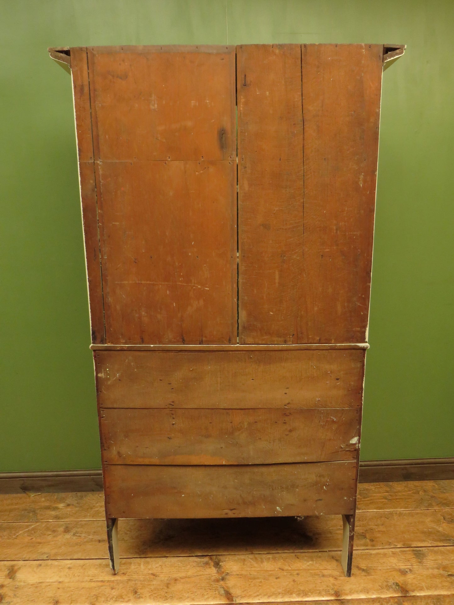 Country Shabby Chic Bureau Bookcase with Glazed Top