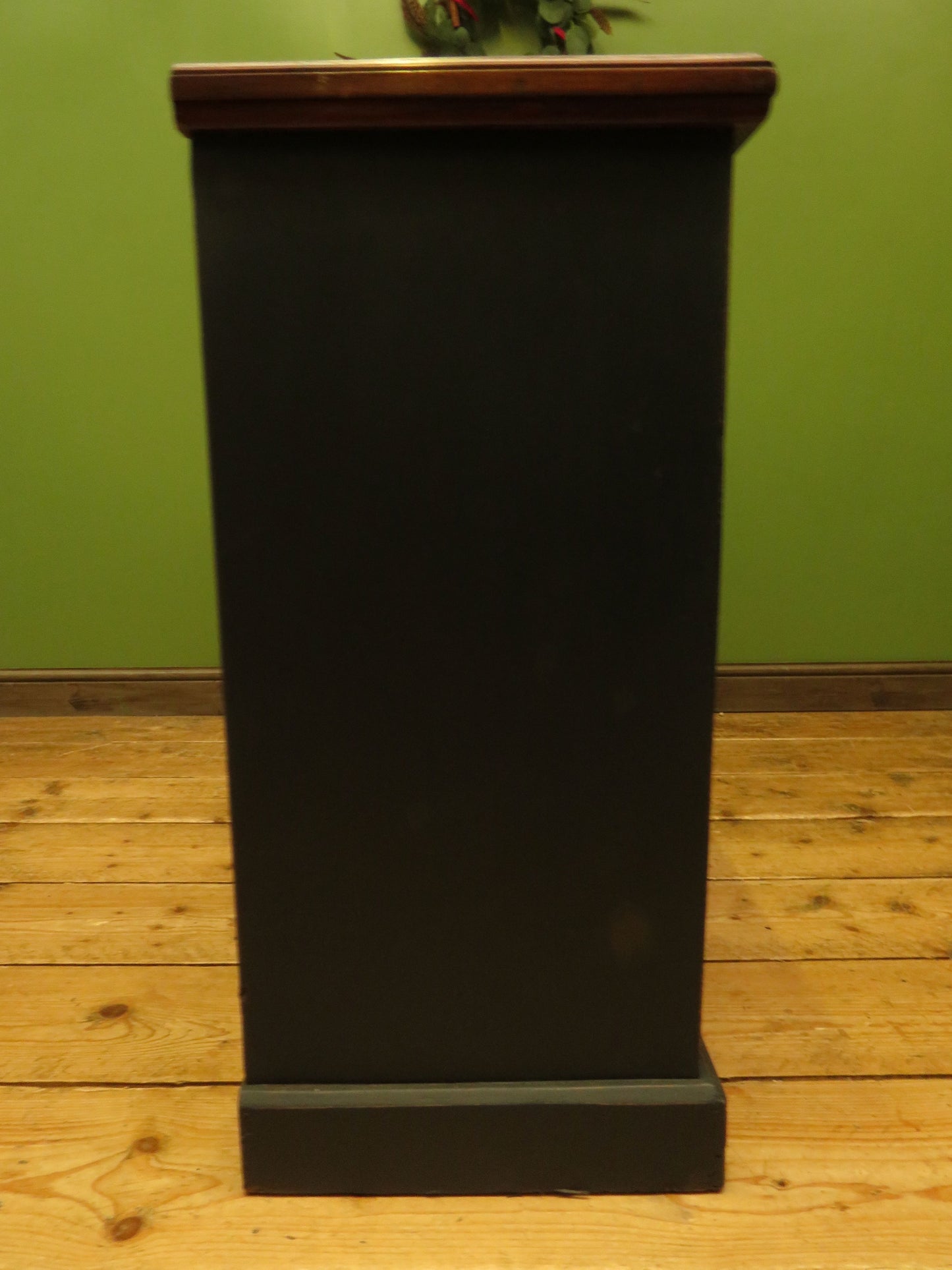 Antique Black Painted Sideboard with polished top