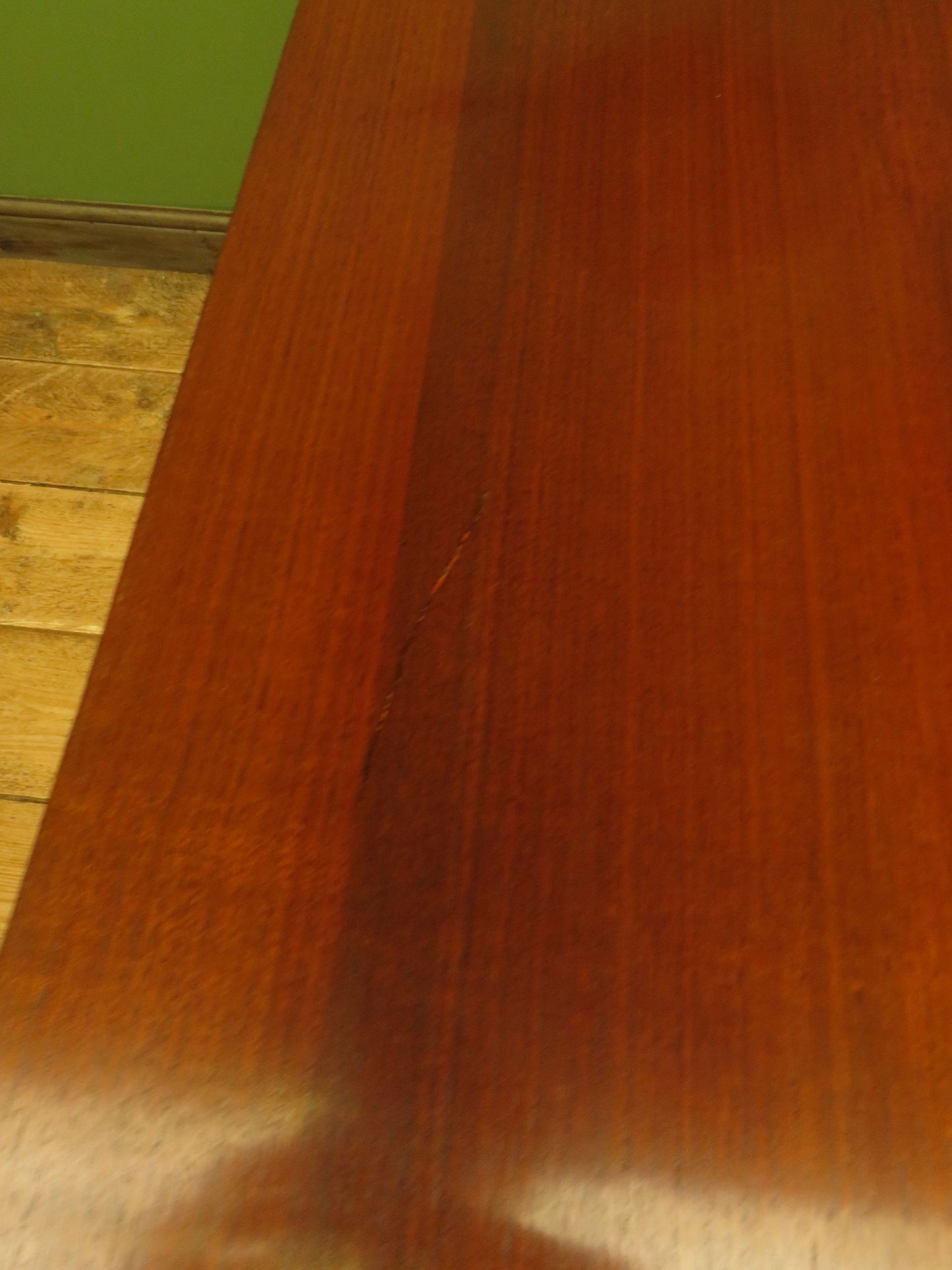 Antique Black Painted Sideboard with polished top