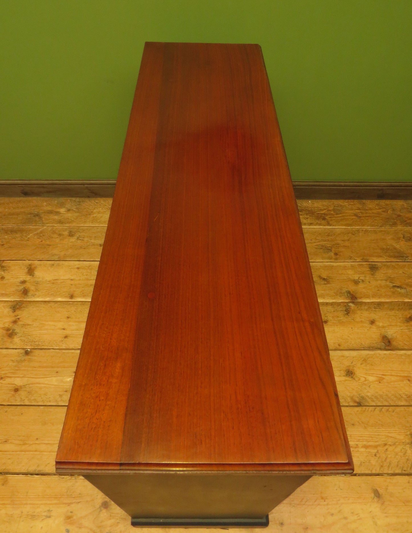 Antique Black Painted Sideboard with polished top