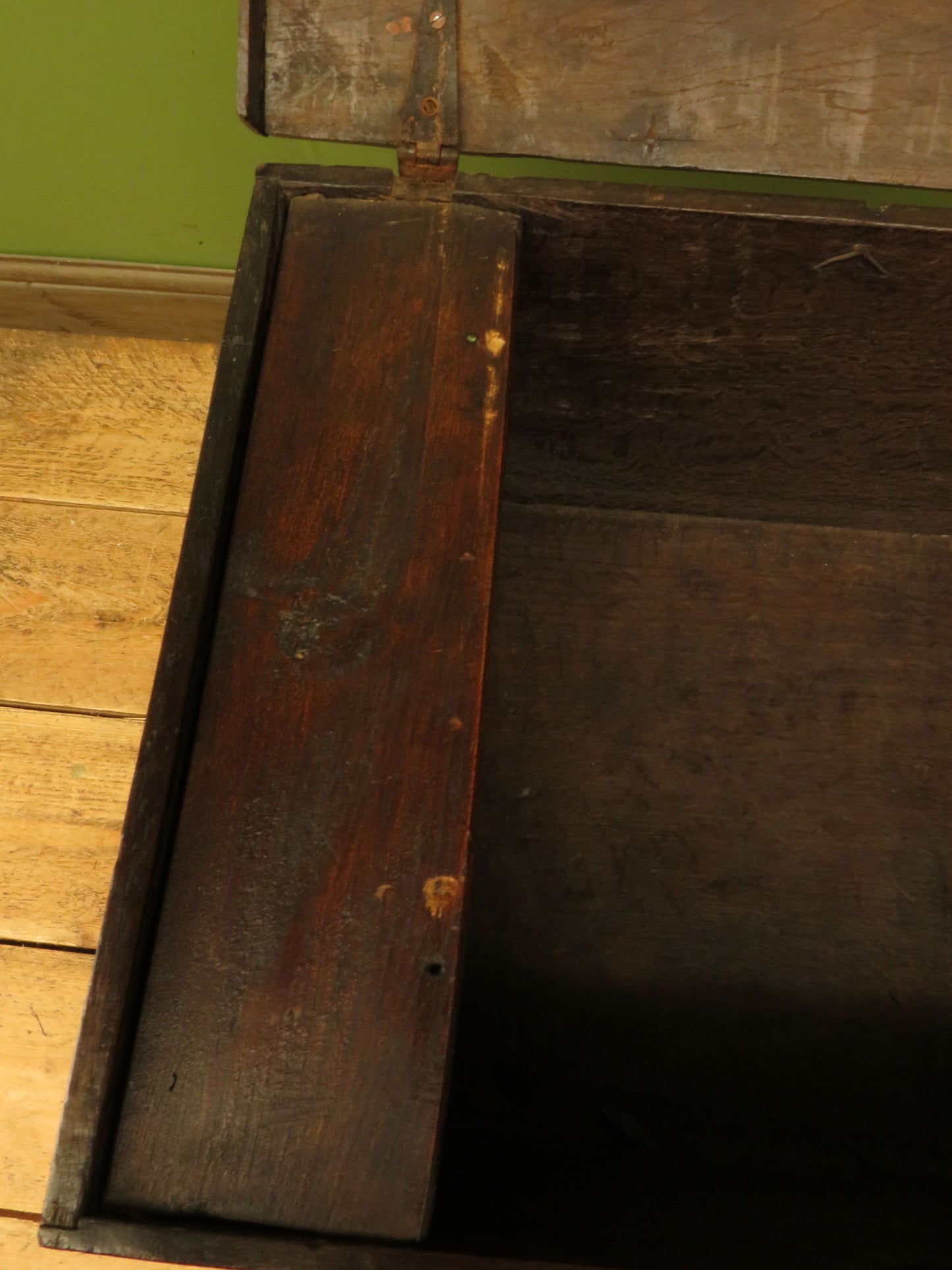 Antique Oak Bible Box and stand