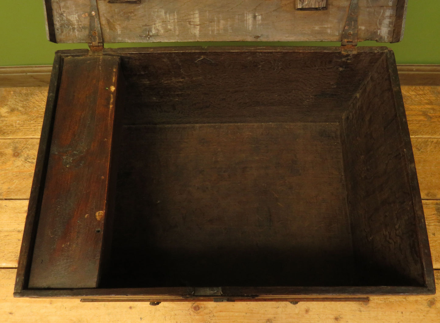 Antique Oak Bible Box and stand