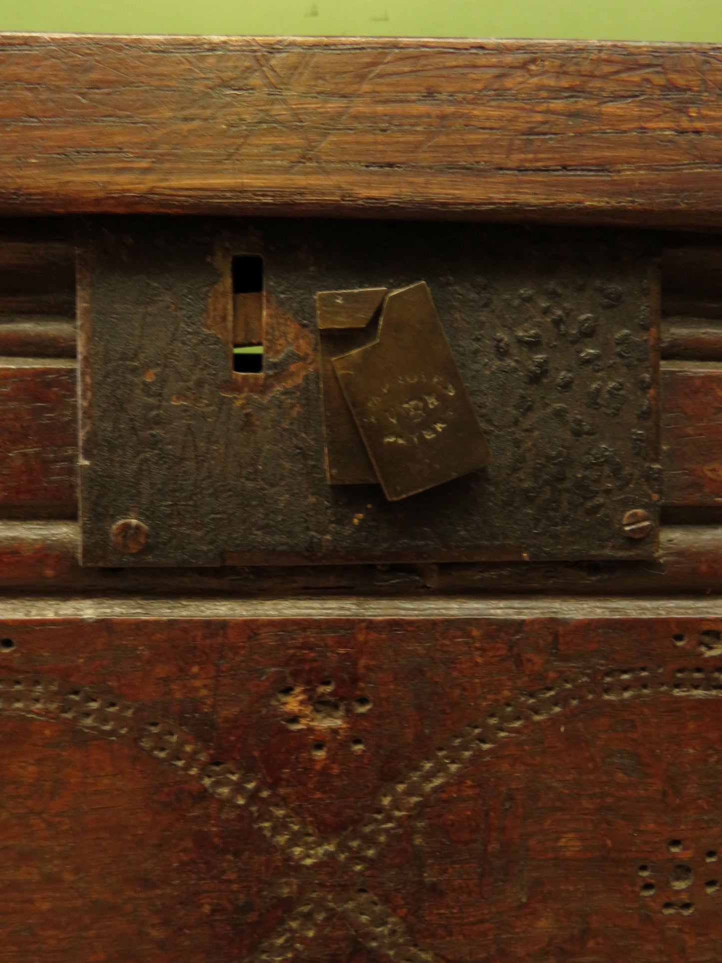 Antique Oak Bible Box and stand