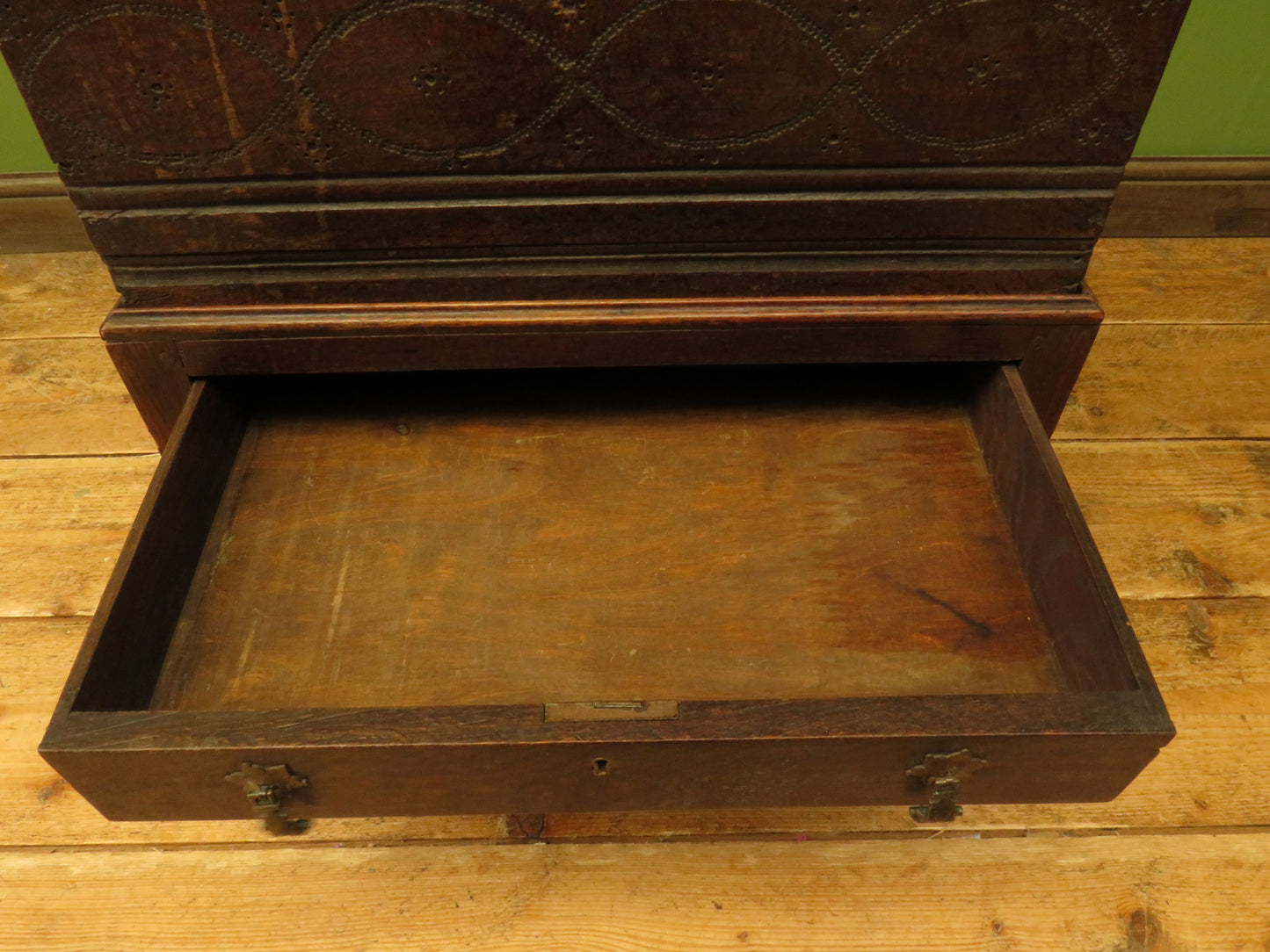 Antique Oak Bible Box and stand