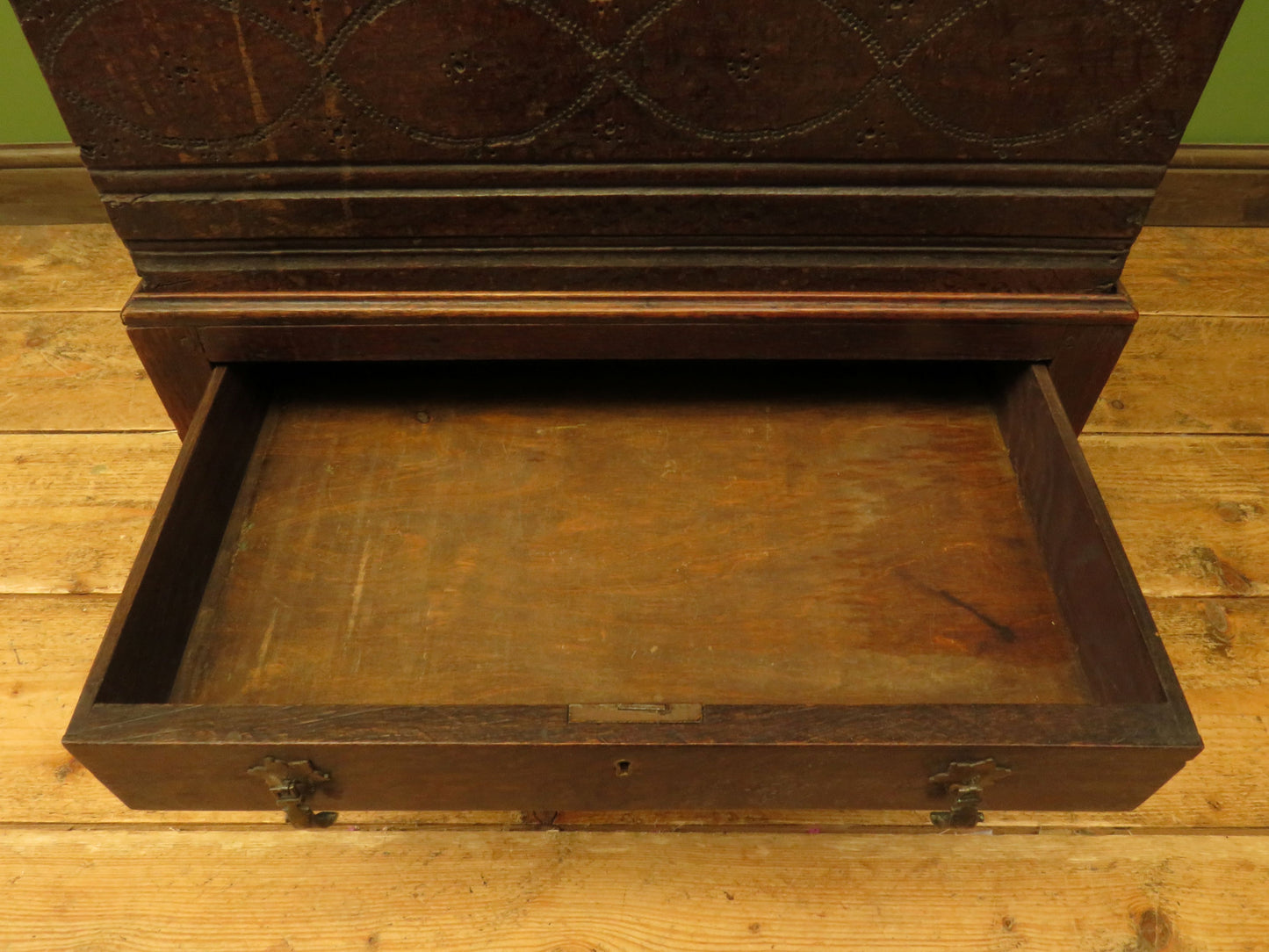 Antique Oak Bible Box and stand