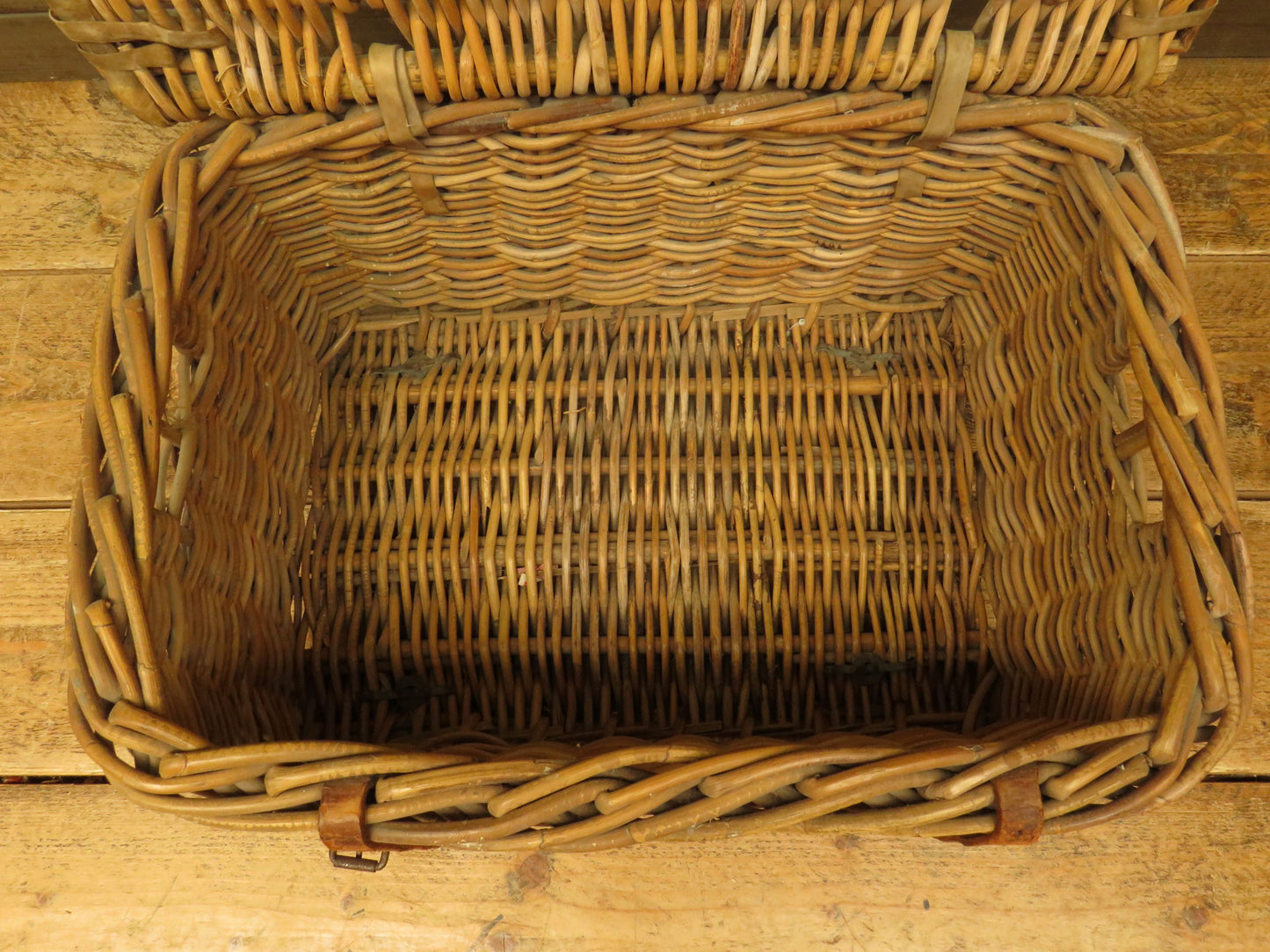 Antique Wicker Laundry Storage Basket