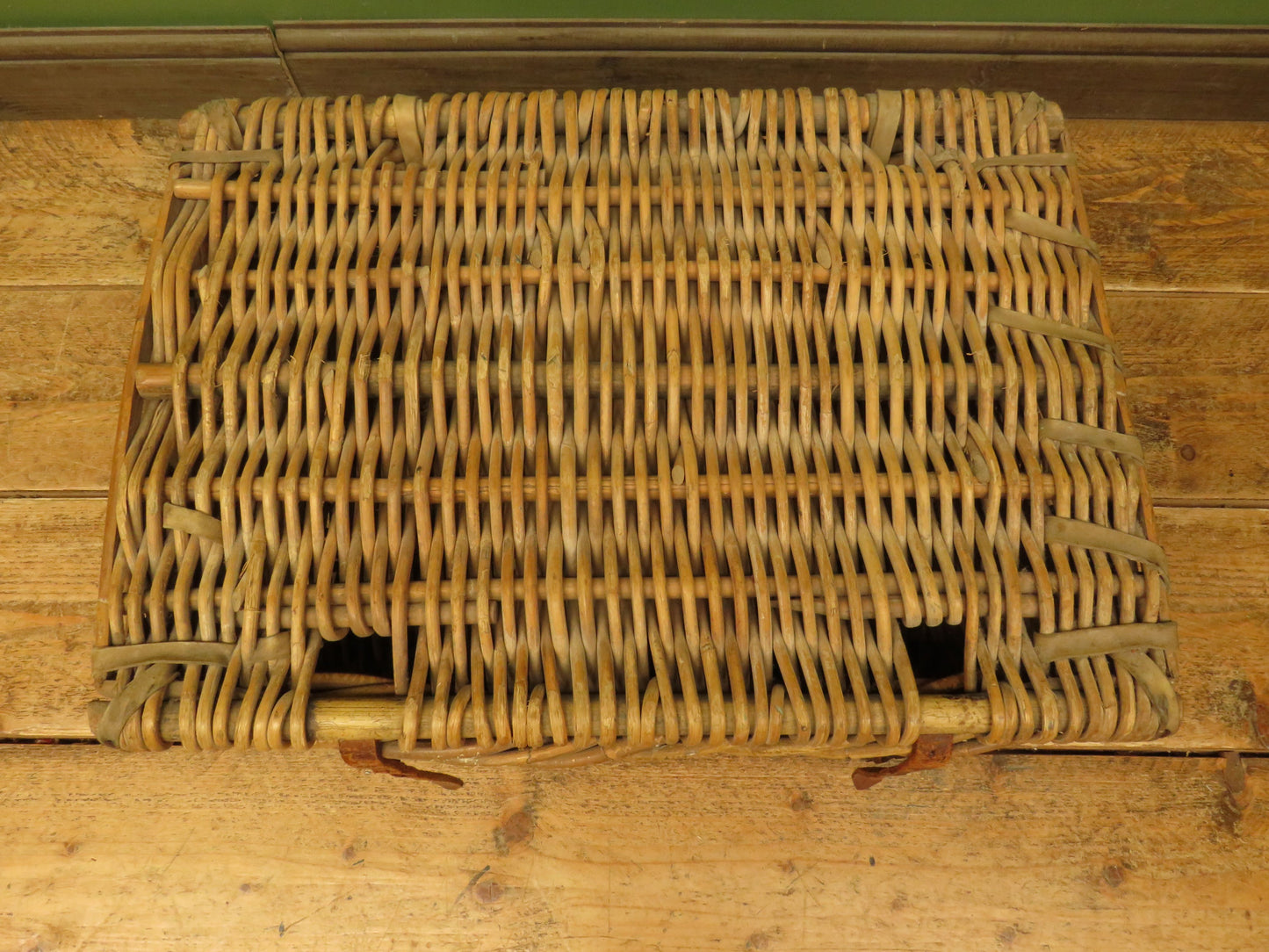 Antique Wicker Laundry Storage Basket