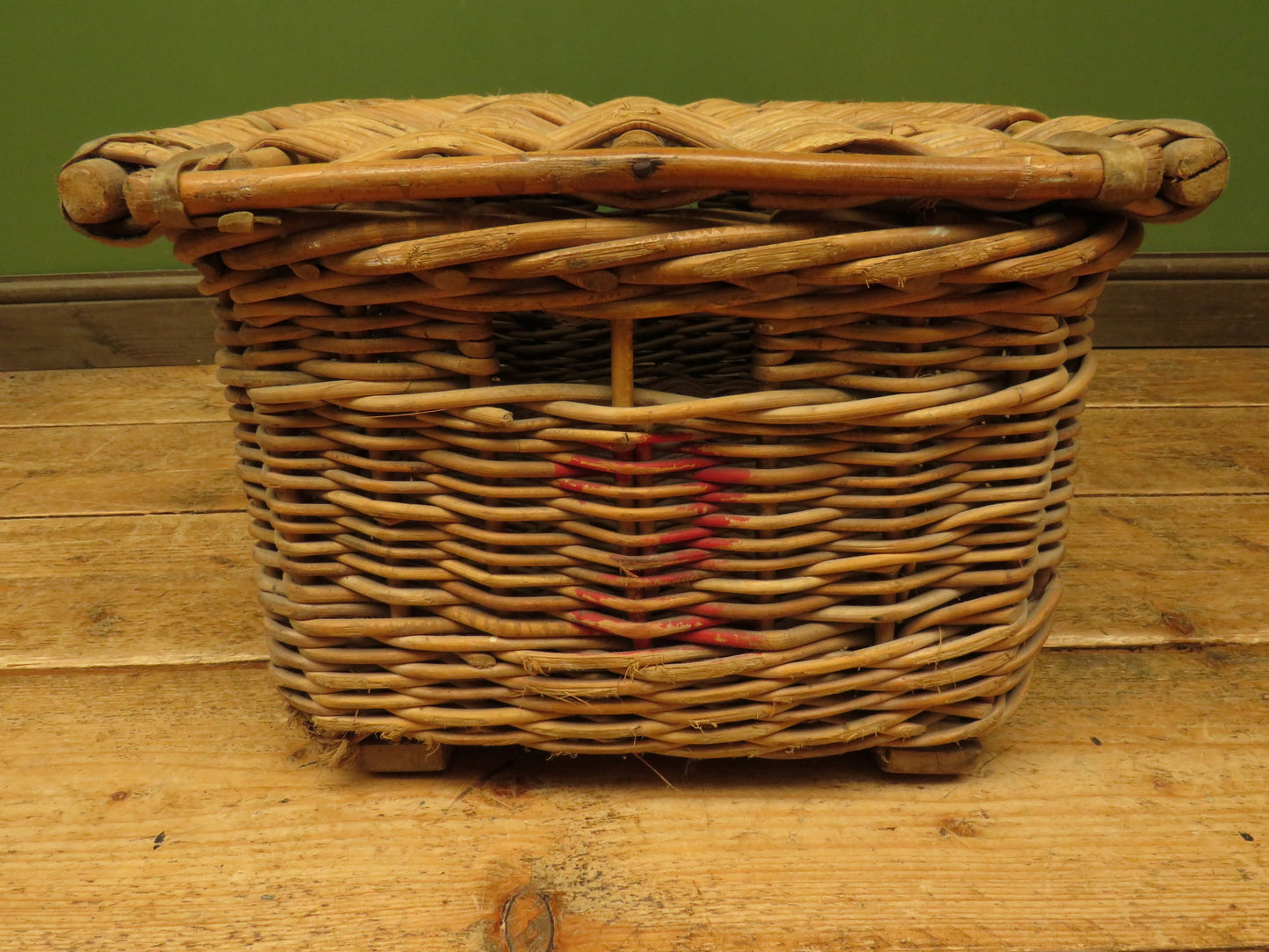 Antique Wicker Laundry Storage Basket