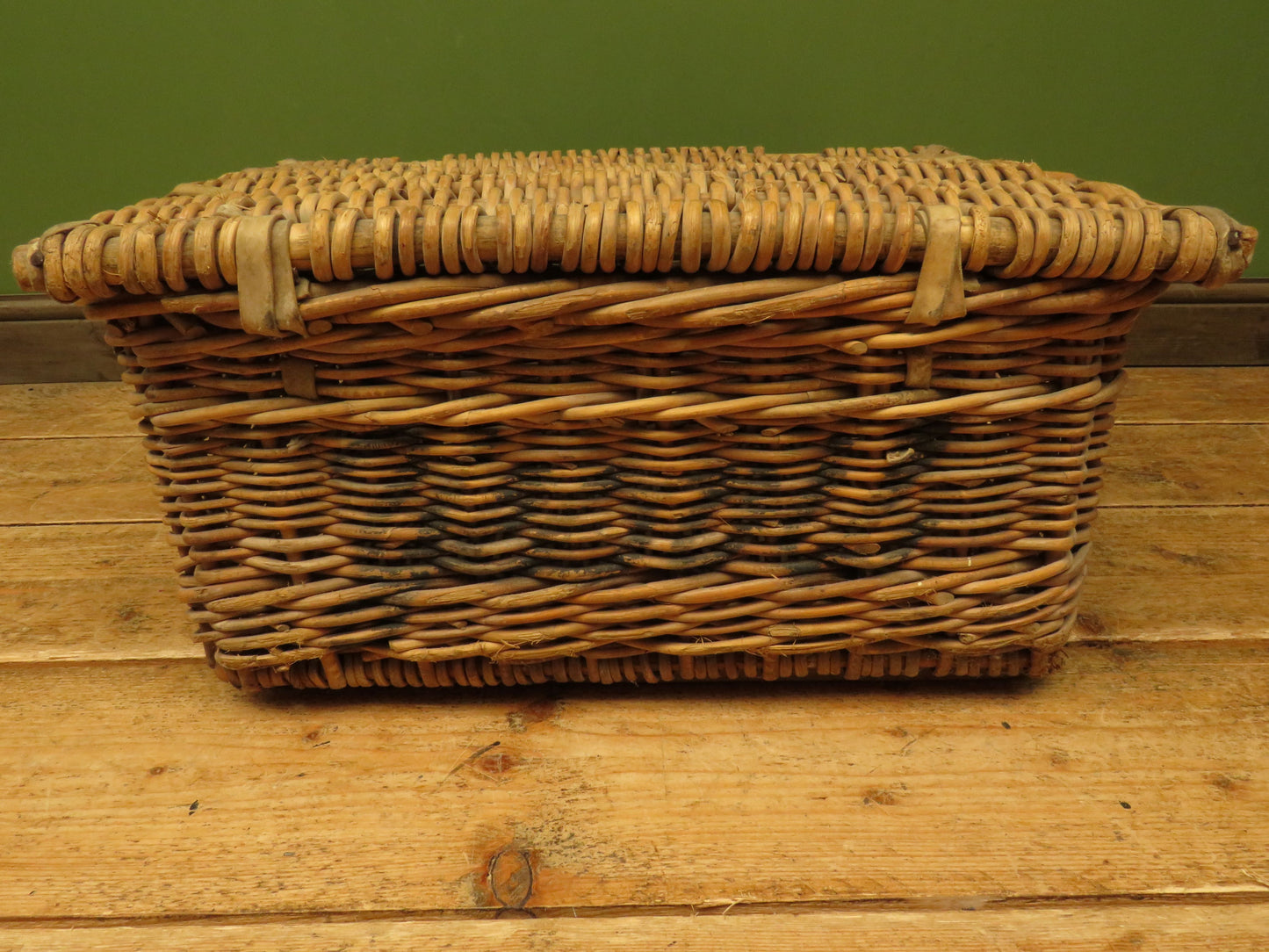 Antique Wicker Laundry Storage Basket