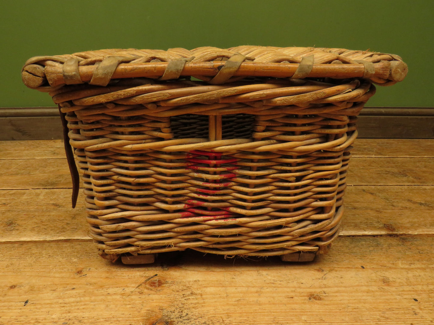 Antique Wicker Laundry Storage Basket