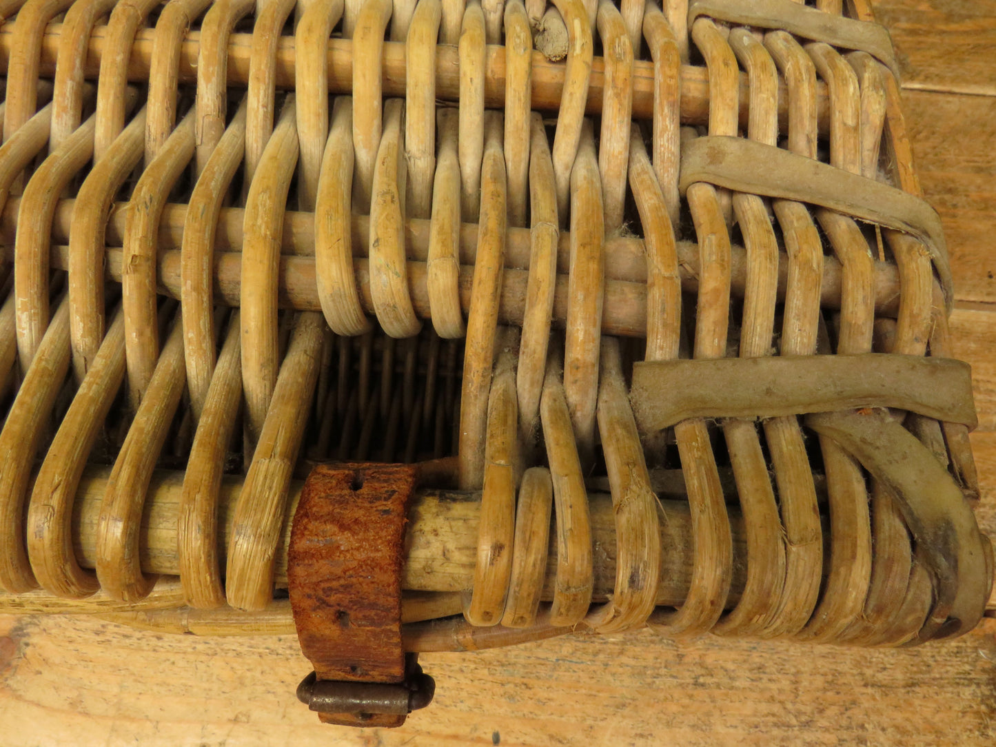 Antique Wicker Laundry Storage Basket