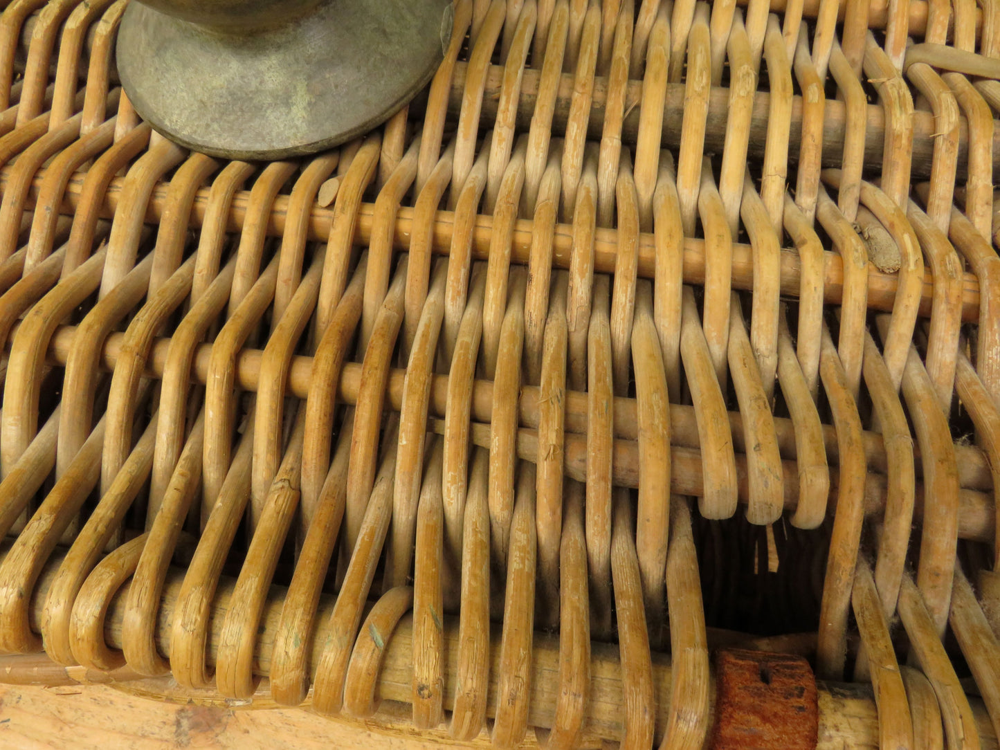 Antique Wicker Laundry Storage Basket