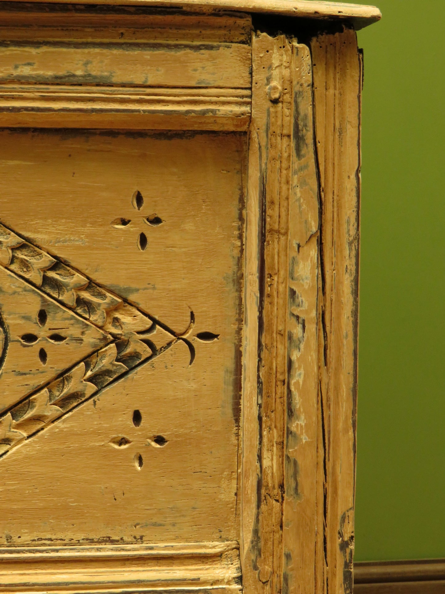 Shabby Chic Sideboard Cupboard with Stencilled Detailing