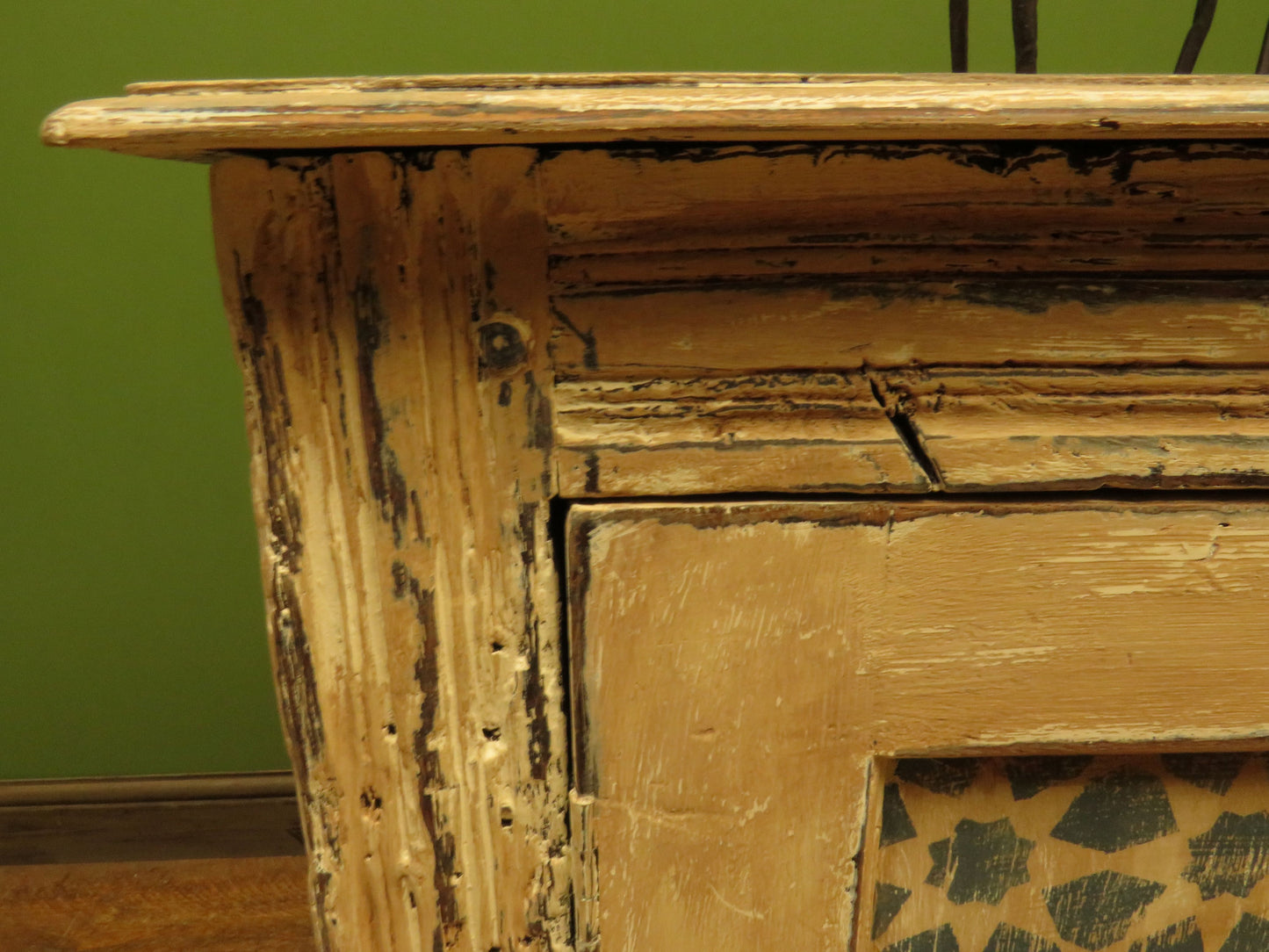 Shabby Chic Sideboard Cupboard with Stencilled Detailing
