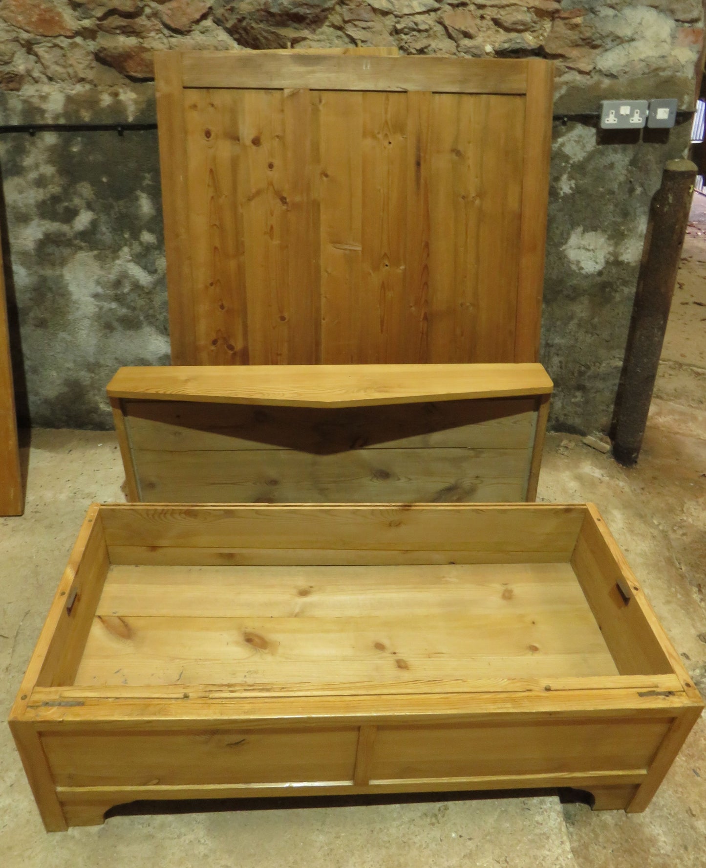 Antique Pine Knockdown Wardrobe - two available