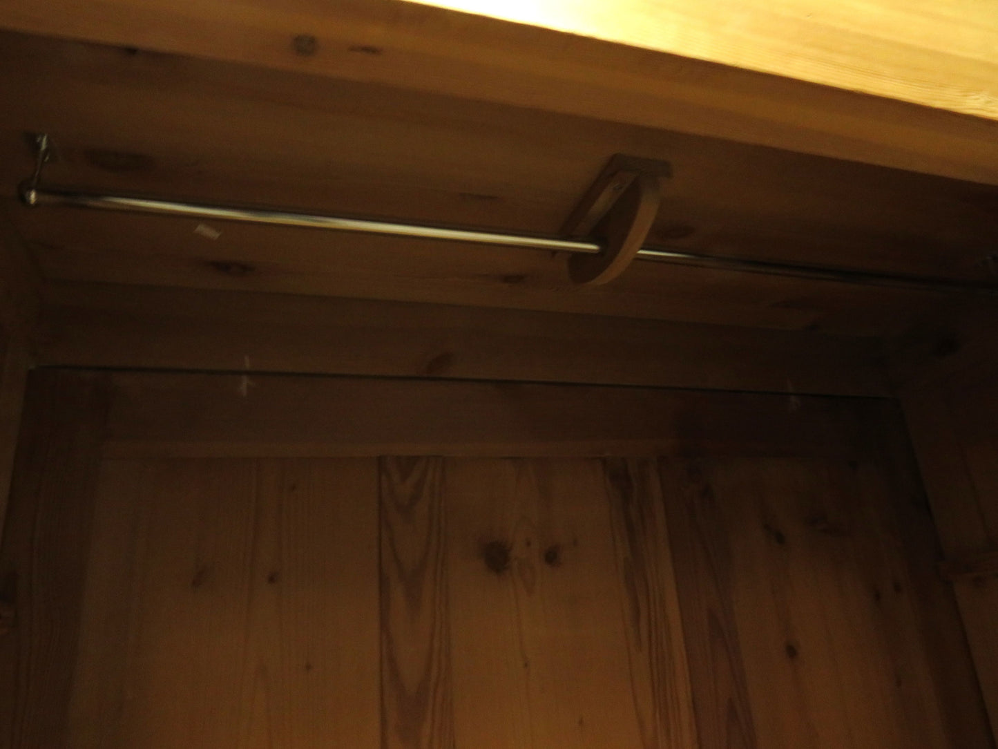 Antique Pine Knockdown Wardrobe, one of two available