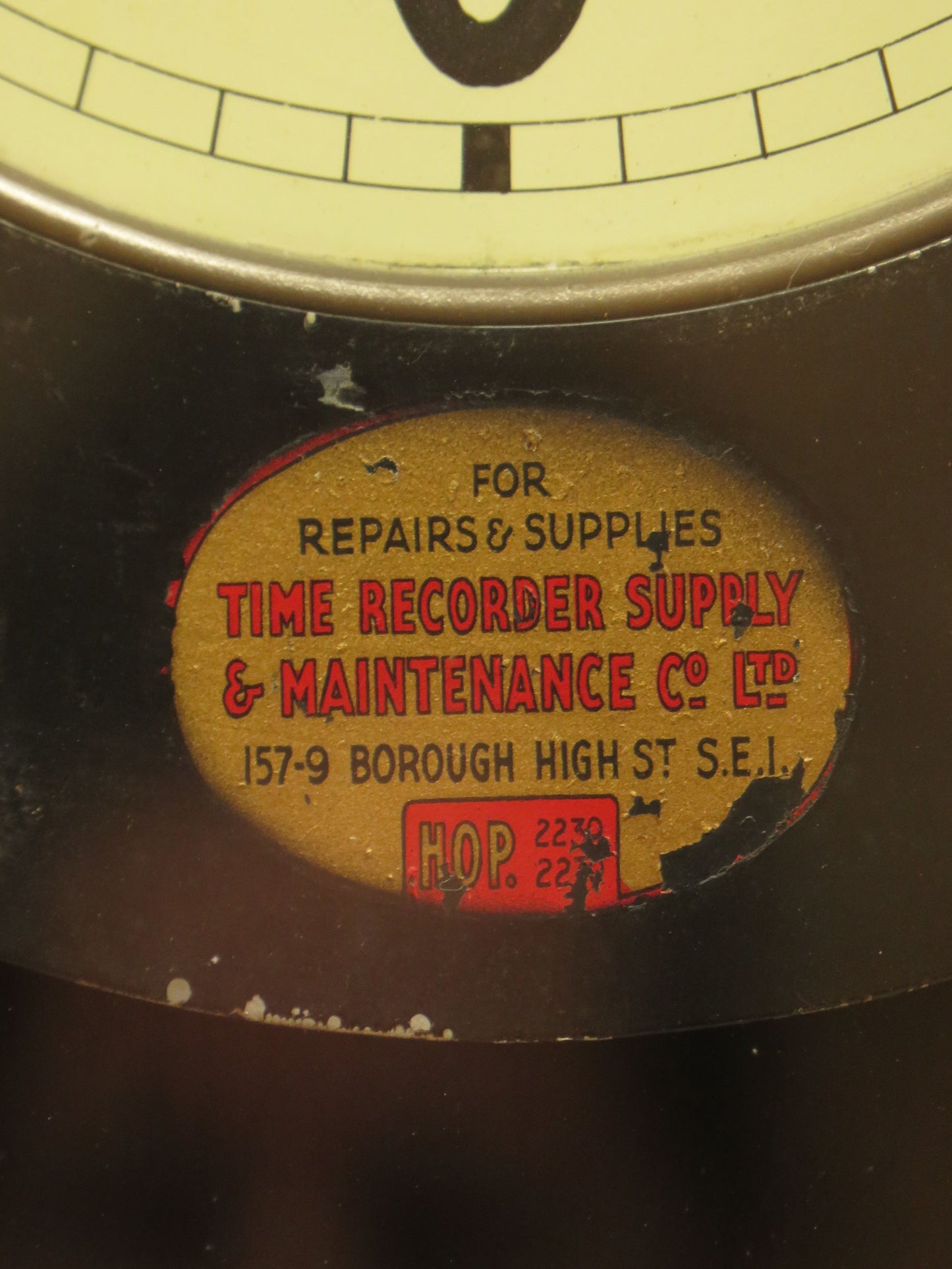 Antique Time Recorder Clock by The Time Recorder Supply & Maintenance Co