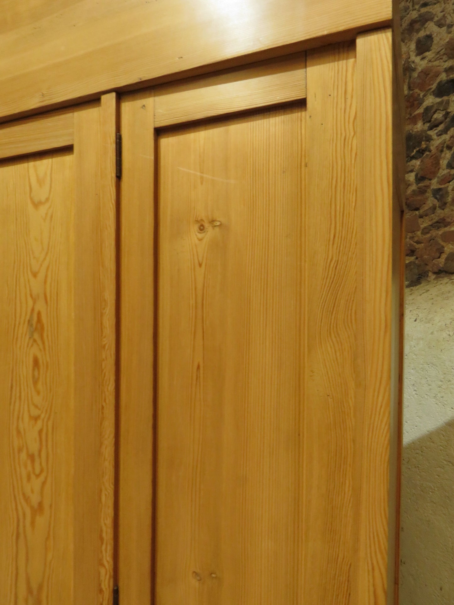 Antique Pine Knockdown Wardrobe, one of two available