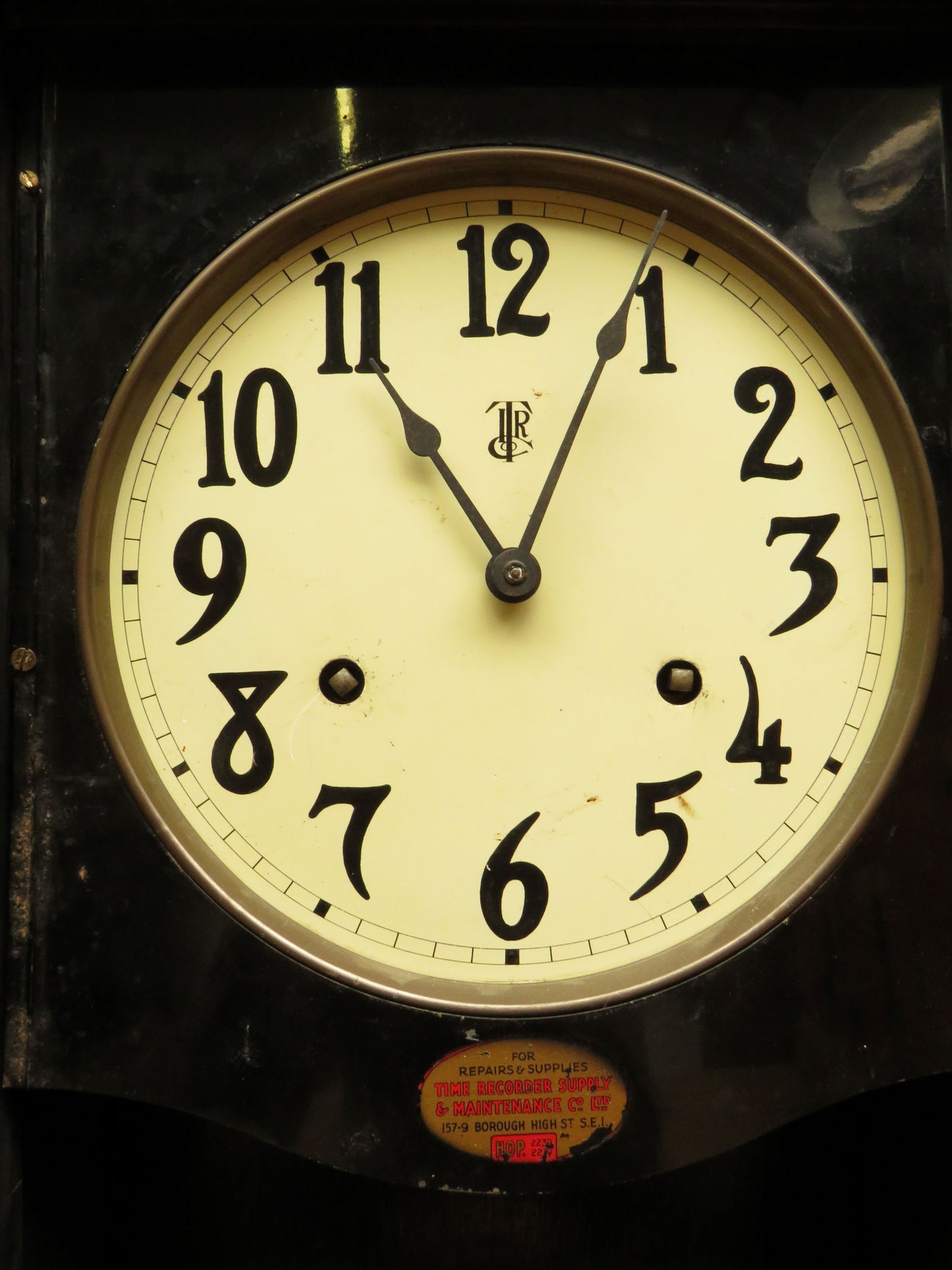 Antique Time Recorder Clock by The Time Recorder Supply & Maintenance Co