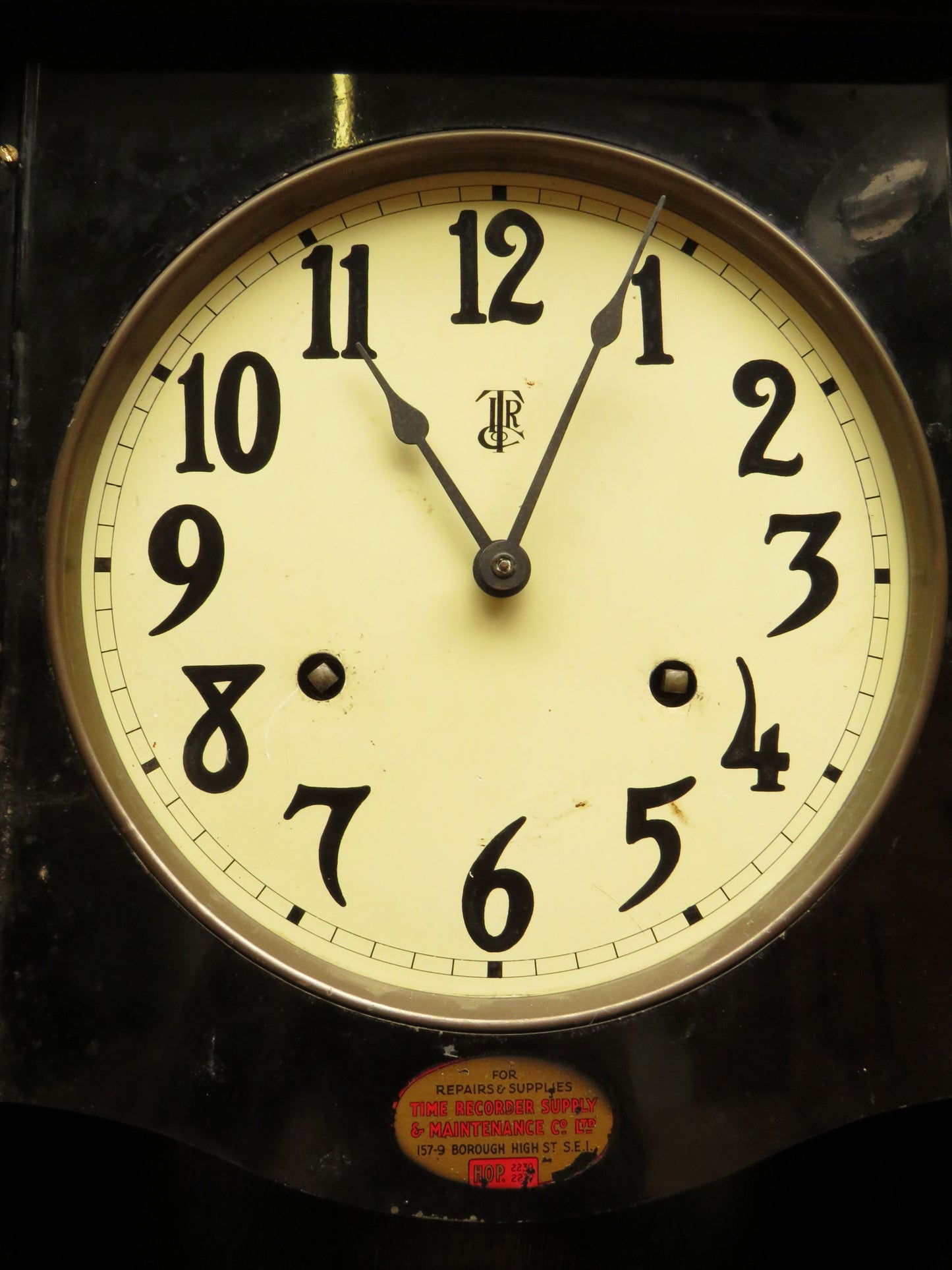 Antique Time Recorder Clock by The Time Recorder Supply & Maintenance Co