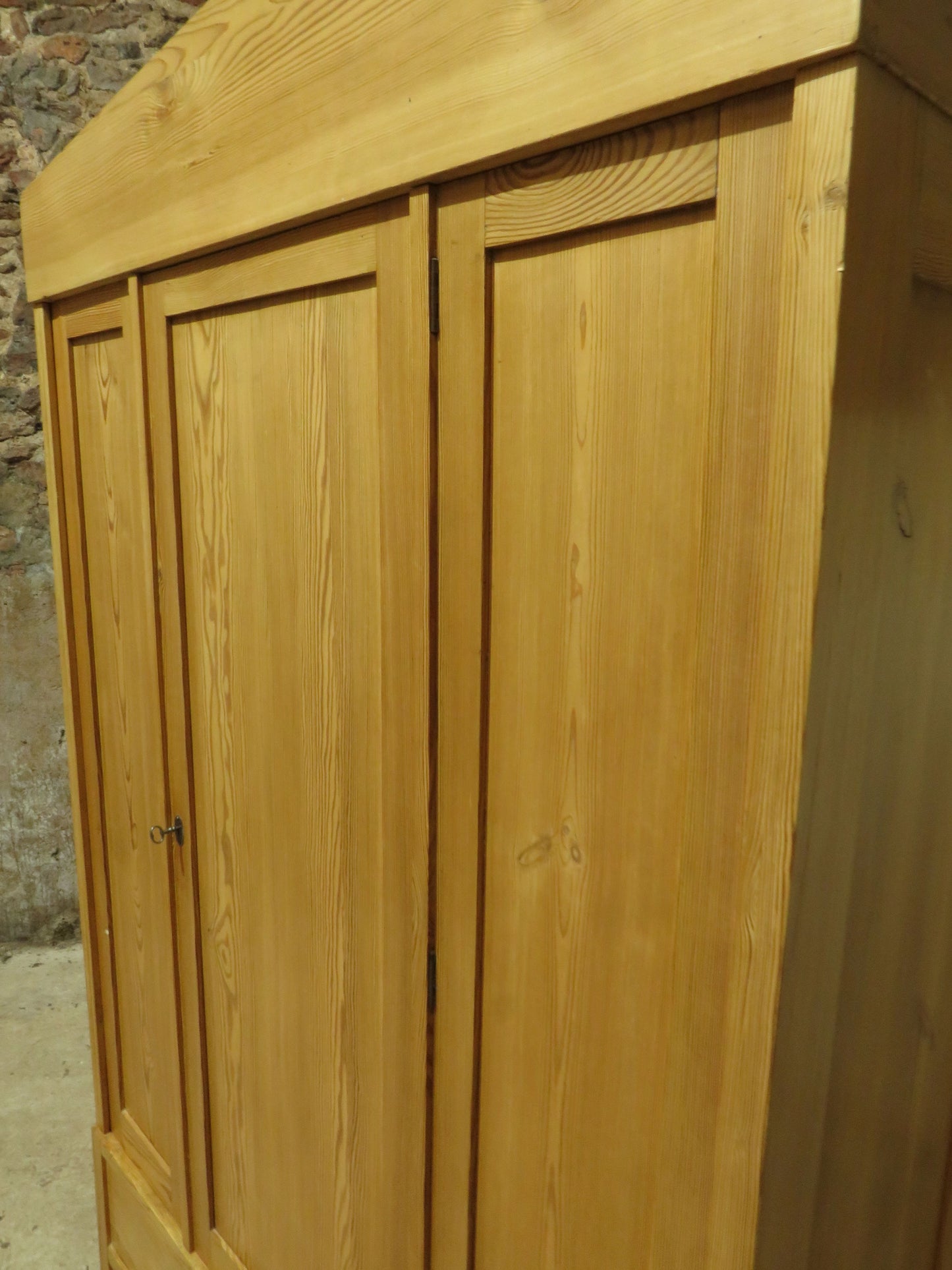 Antique Pine Knockdown Wardrobe - two available