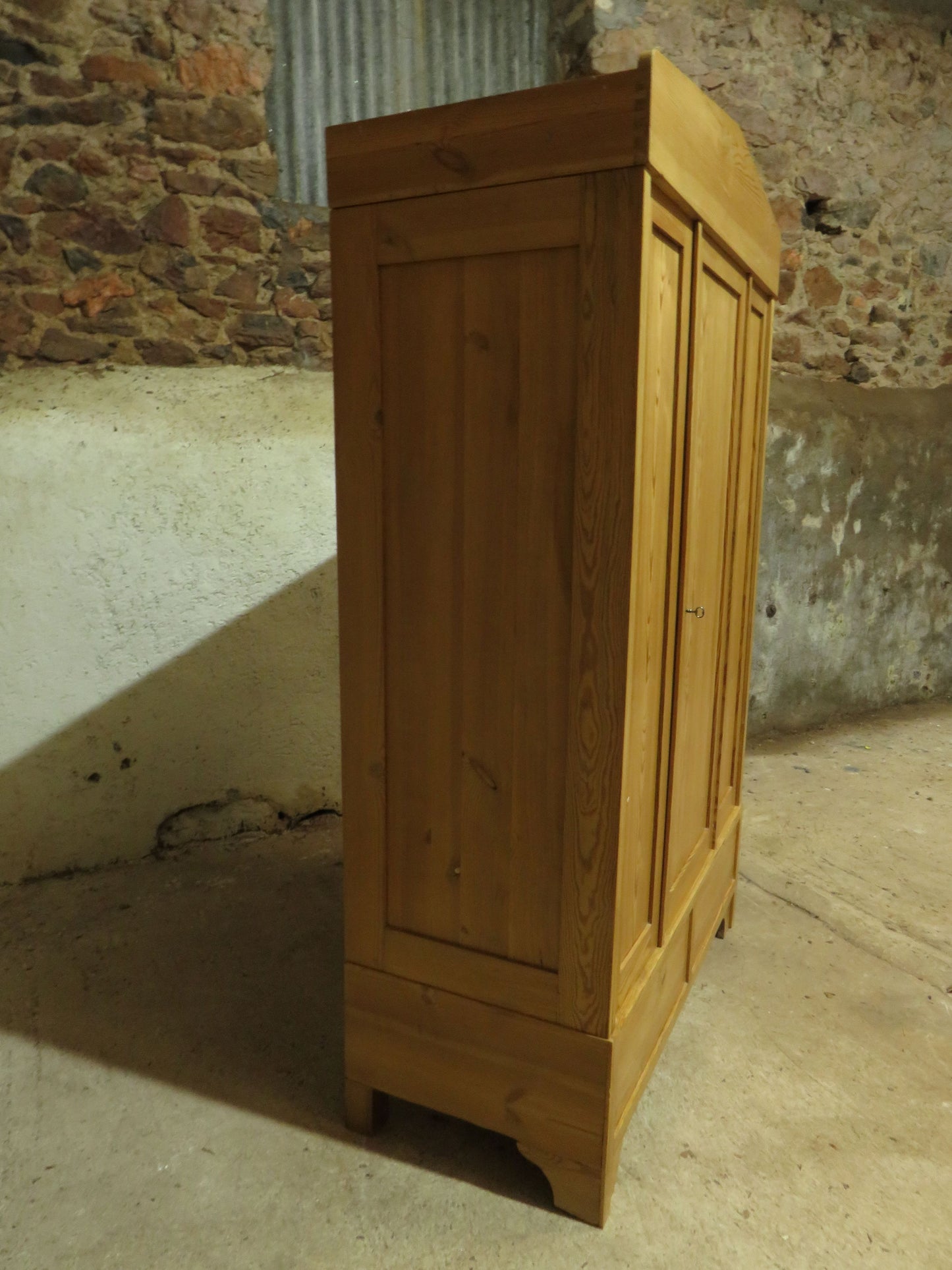 Antique Pine Knockdown Wardrobe - two available