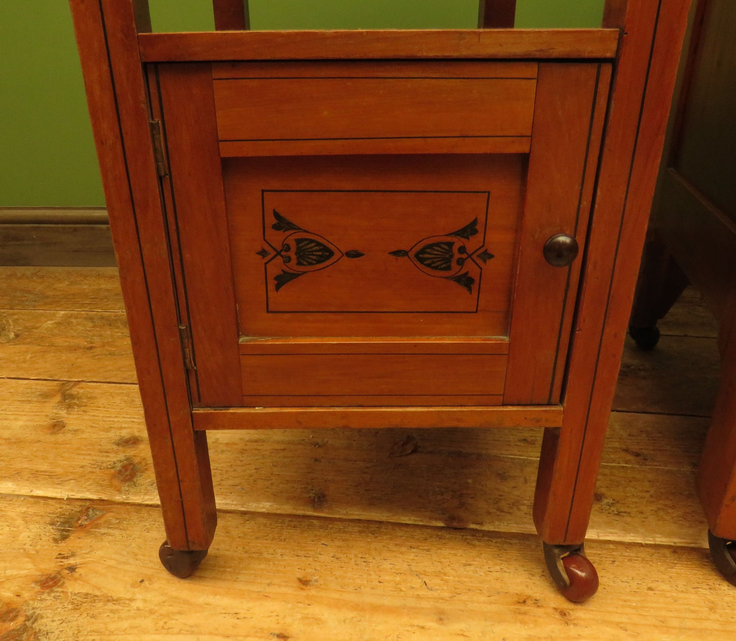 Antique Stencilled Chest of Drawers & Bedside Chest