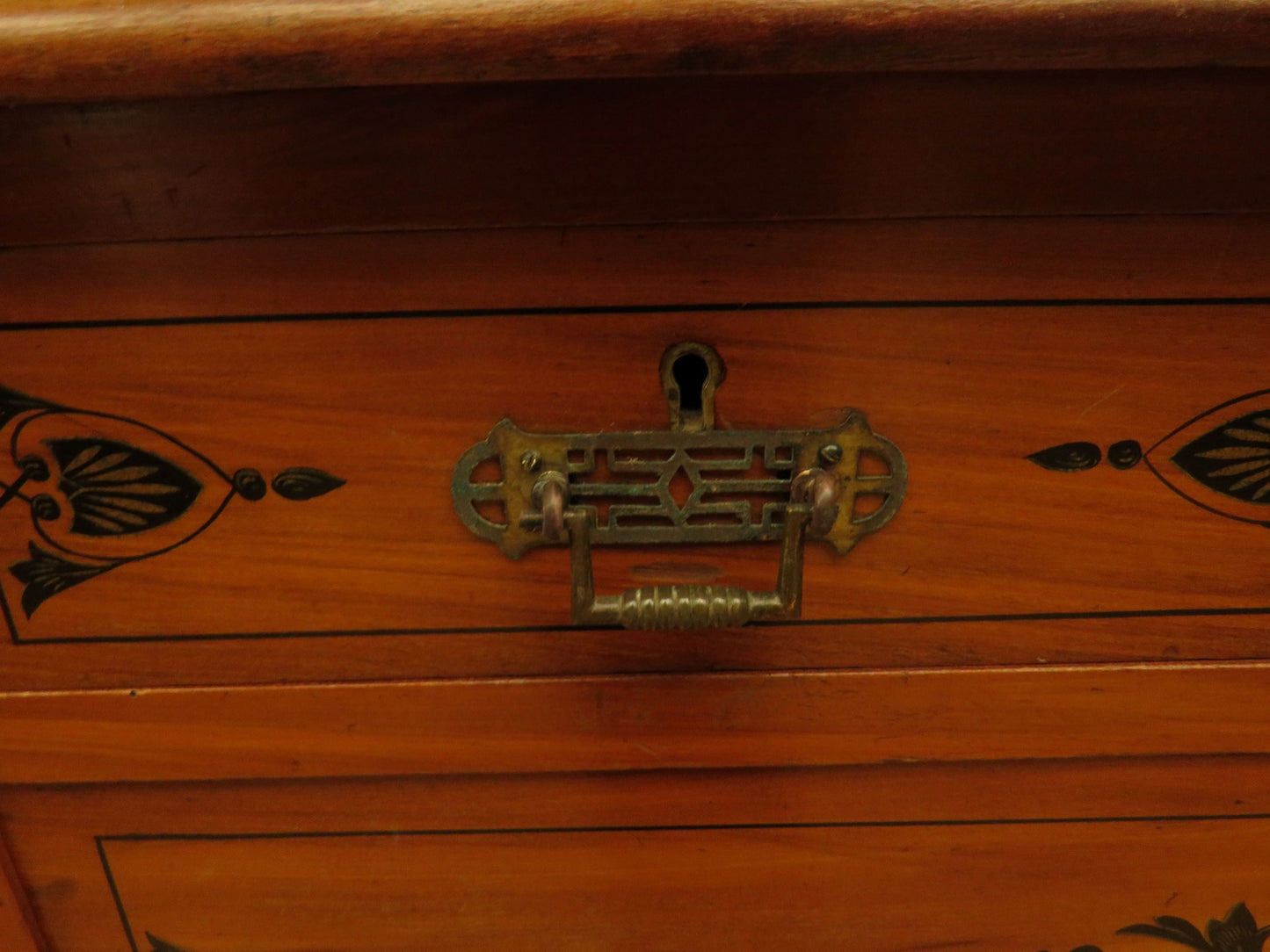 Antique Stencilled Chest of Drawers & Bedside Chest