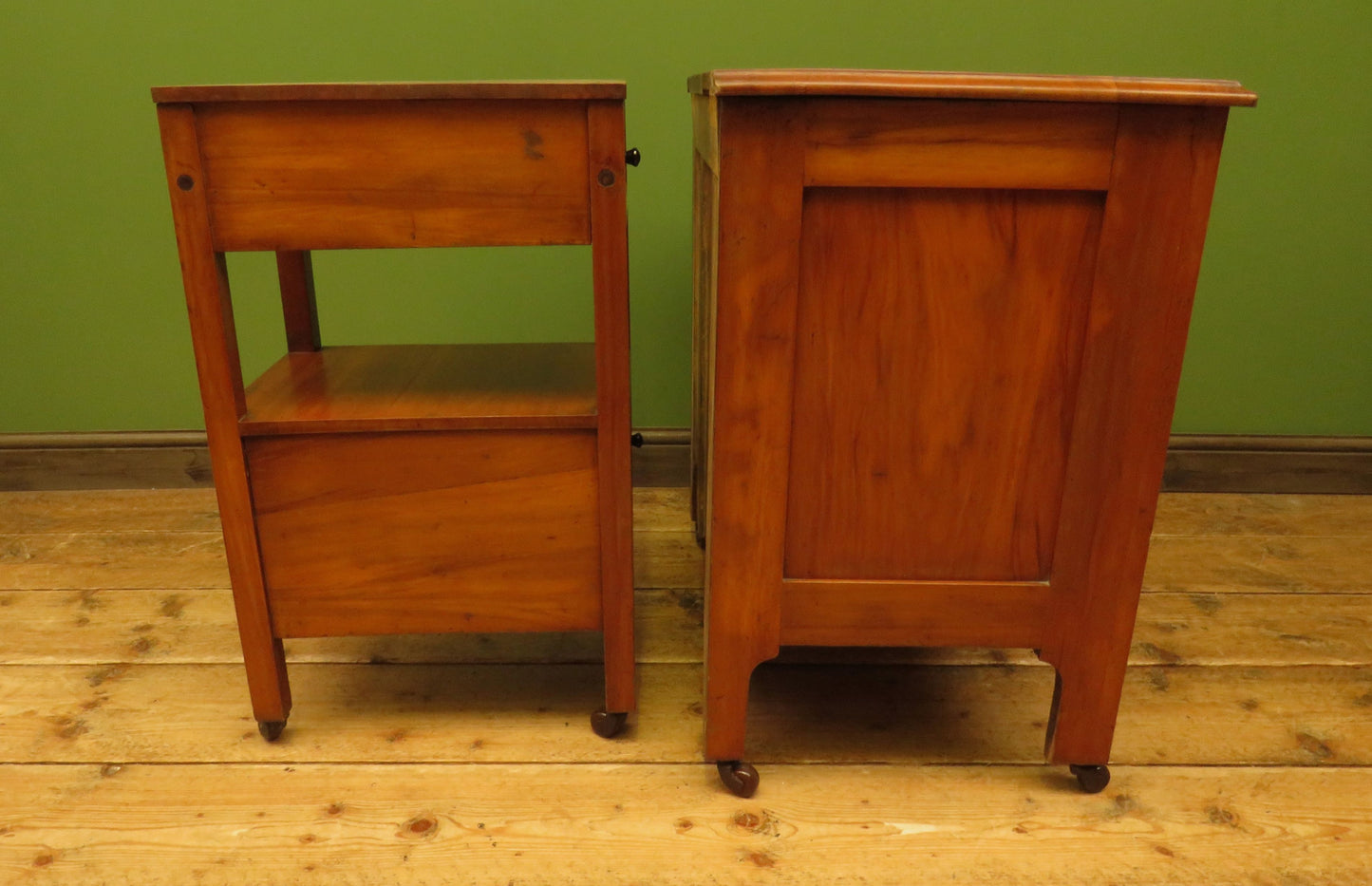 Antique Stencilled Chest of Drawers & Bedside Chest