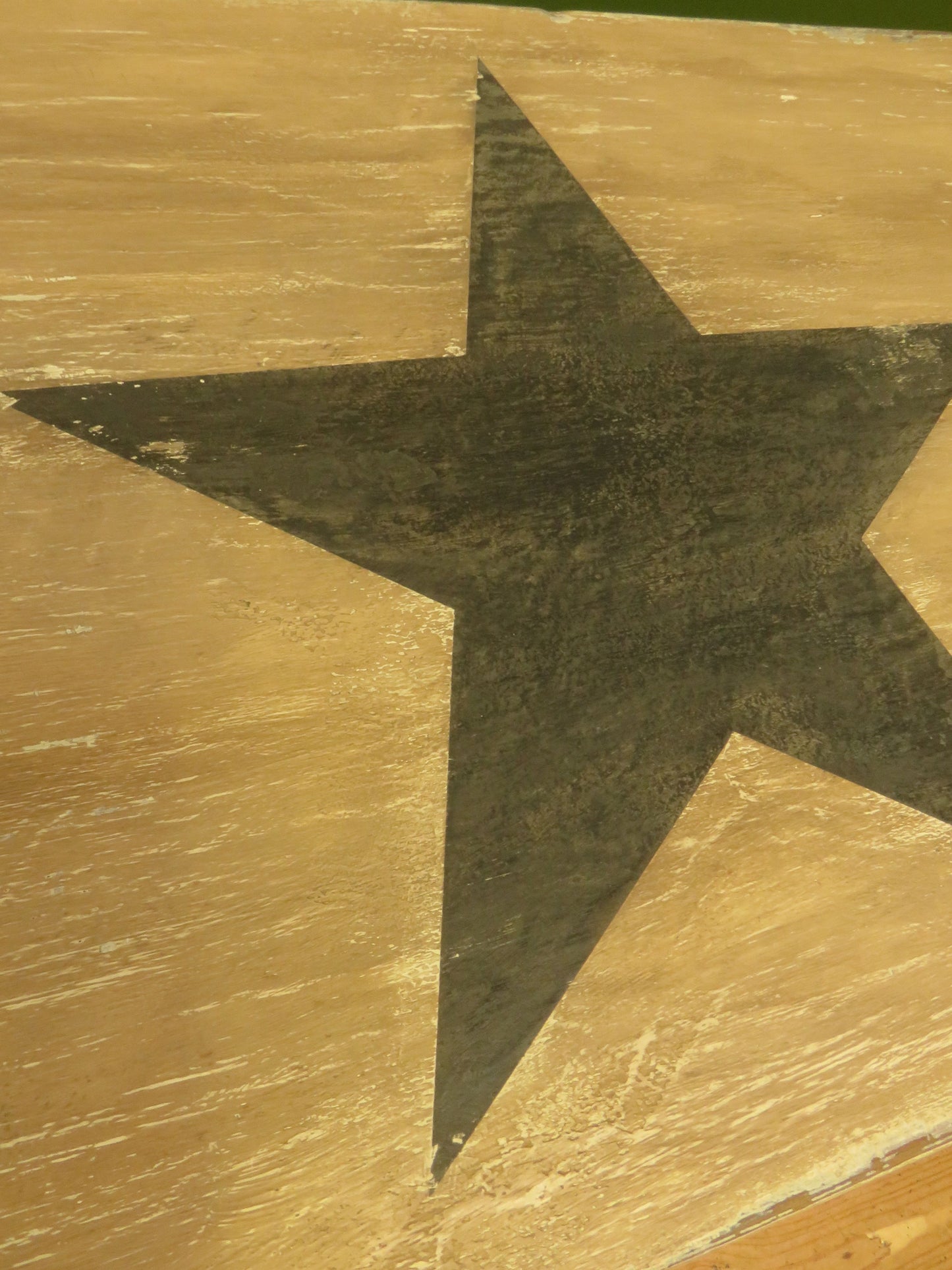 Folk Art Painted Blanket Box with Barn Star Design