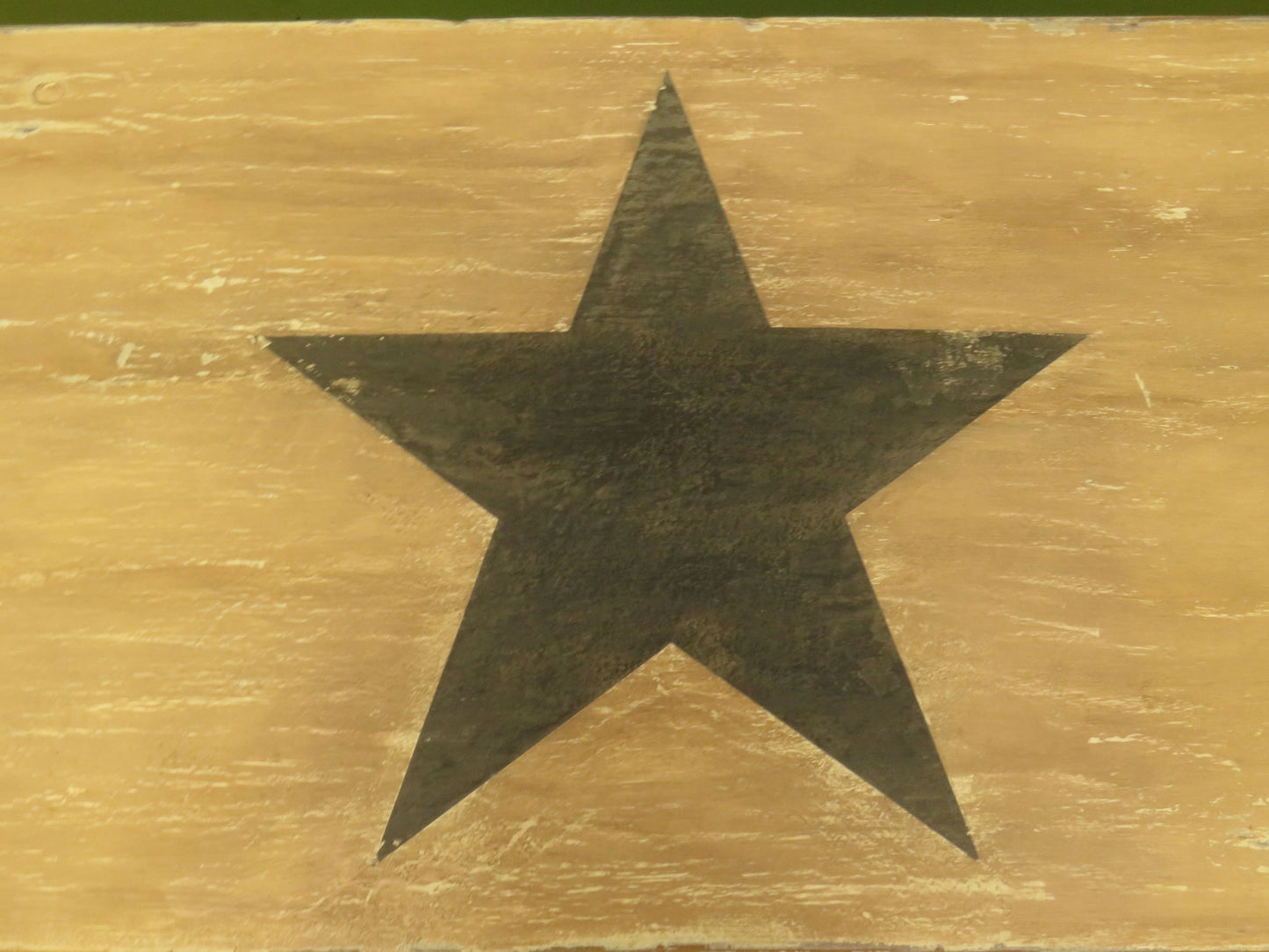 Folk Art Painted Blanket Box with Barn Star Design
