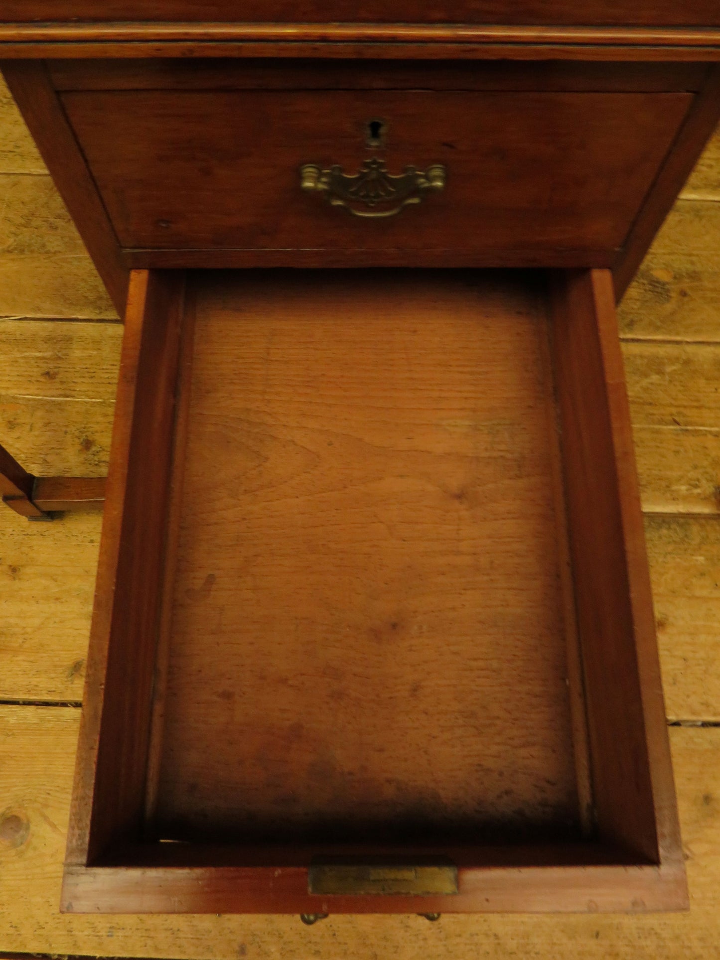 Antique Davenport with Leather top