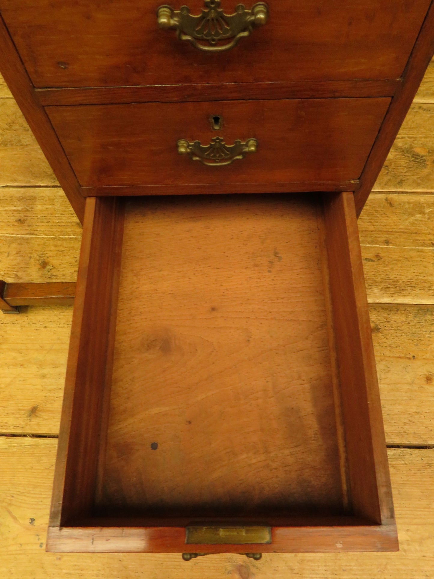 Antique Davenport with Leather top