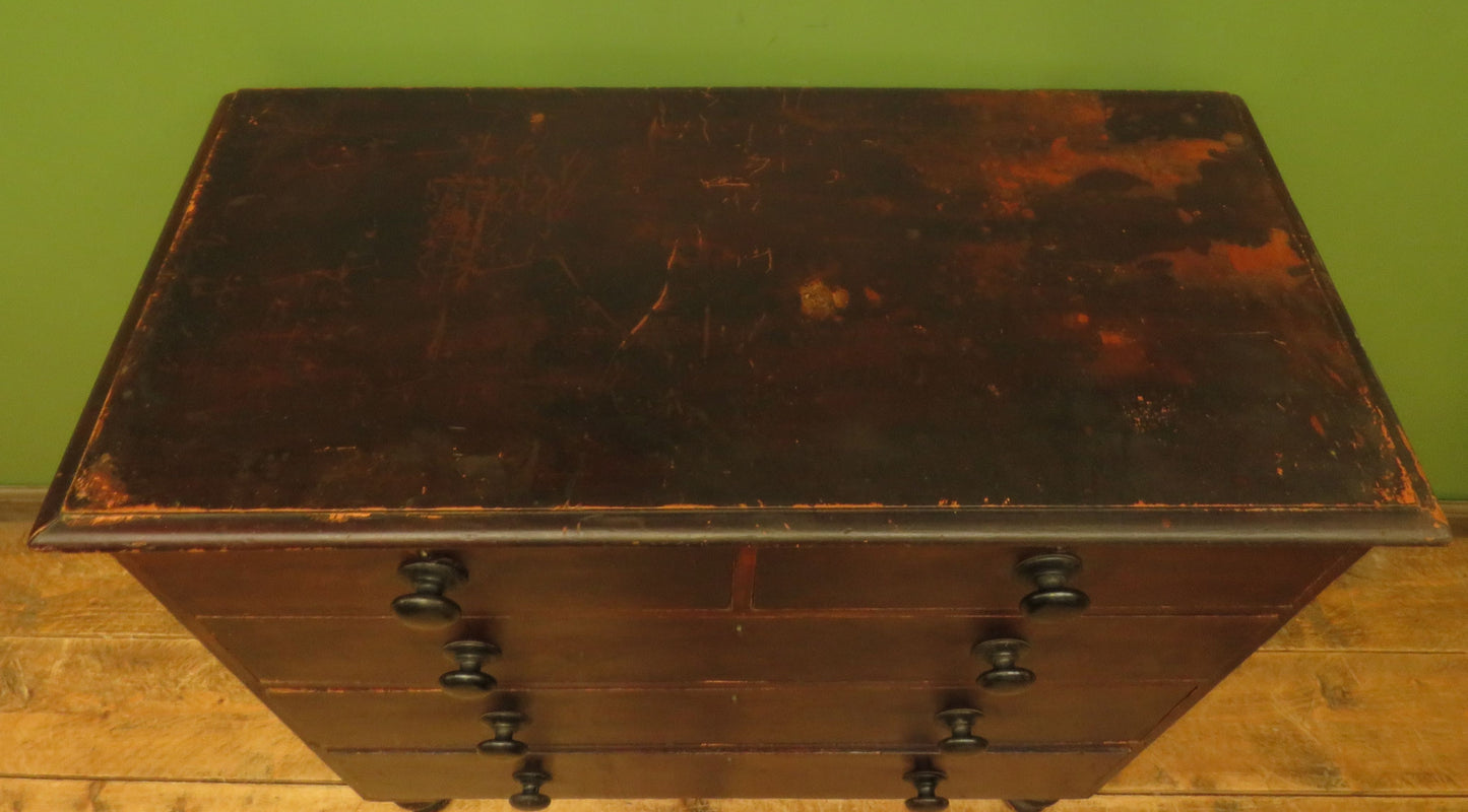 Antique Stained Pine Chest of Drawers