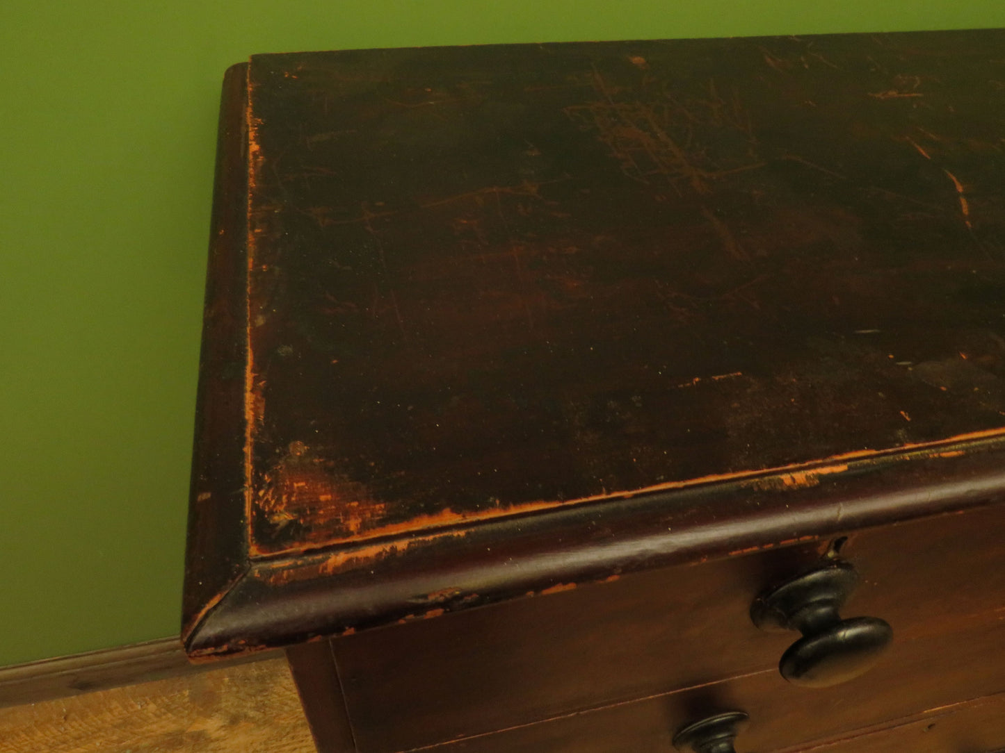 Antique Stained Pine Chest of Drawers