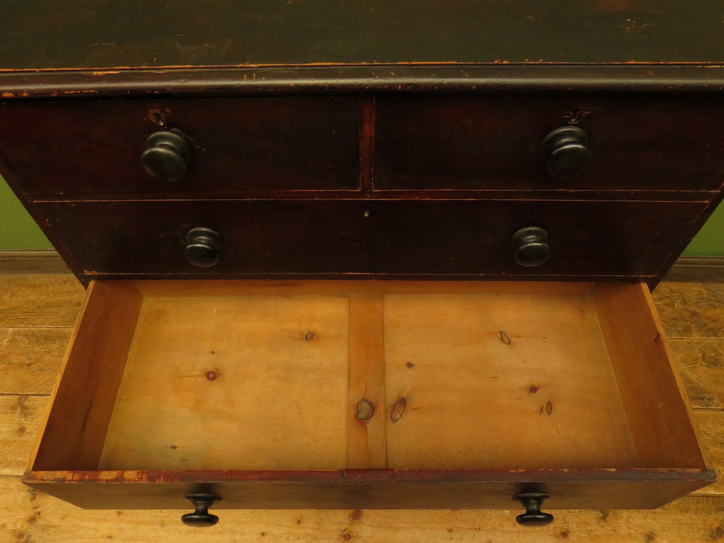 Antique Stained Pine Chest of Drawers